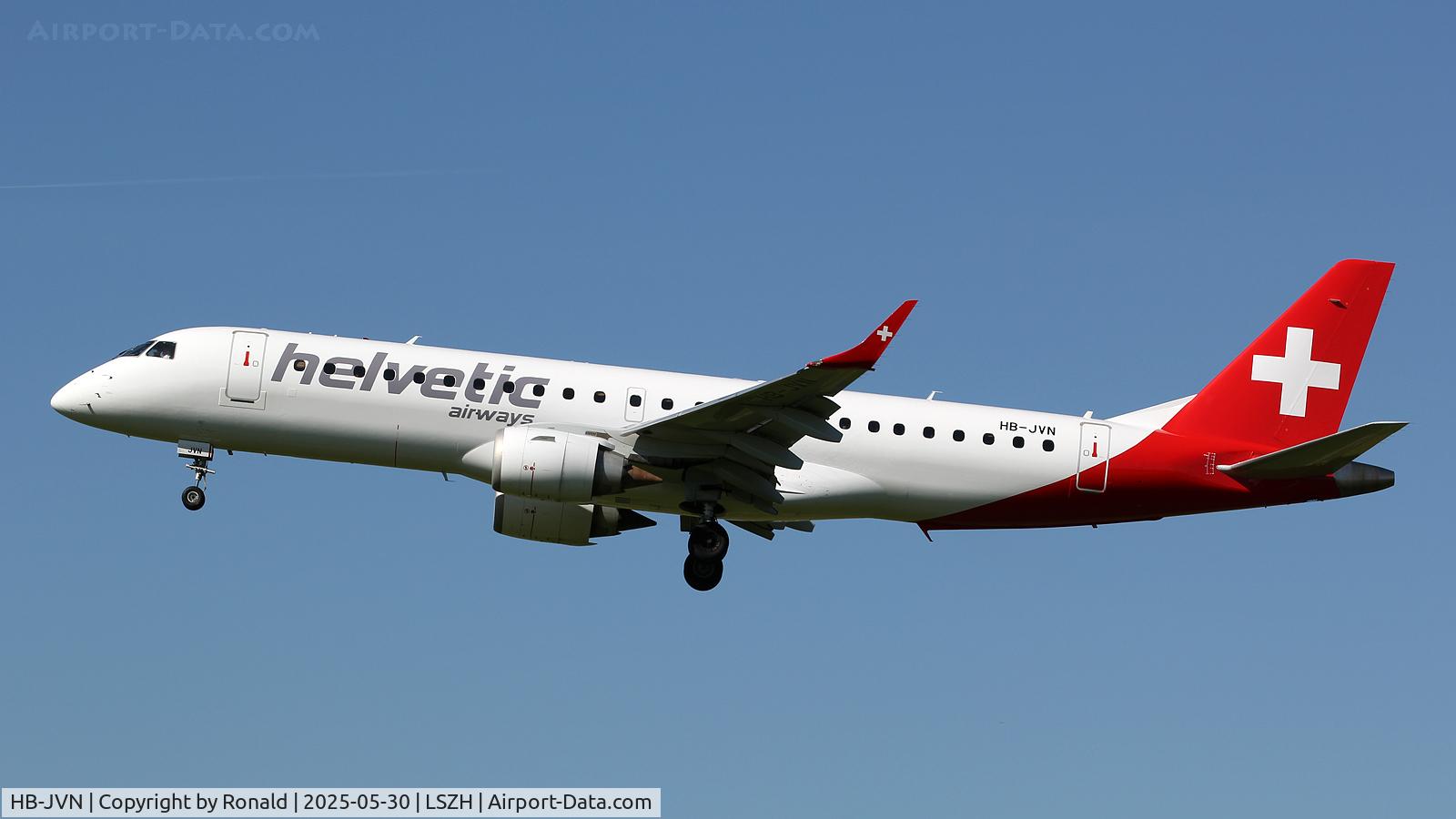 HB-JVN, 2009 Embraer 190LR (ERJ-190-100LR) C/N 19000285, at zrh