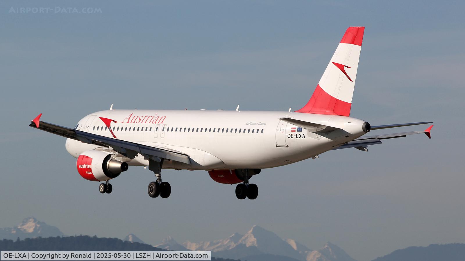 OE-LXA, 2007 Airbus A320-216 C/N 3295, at zrh