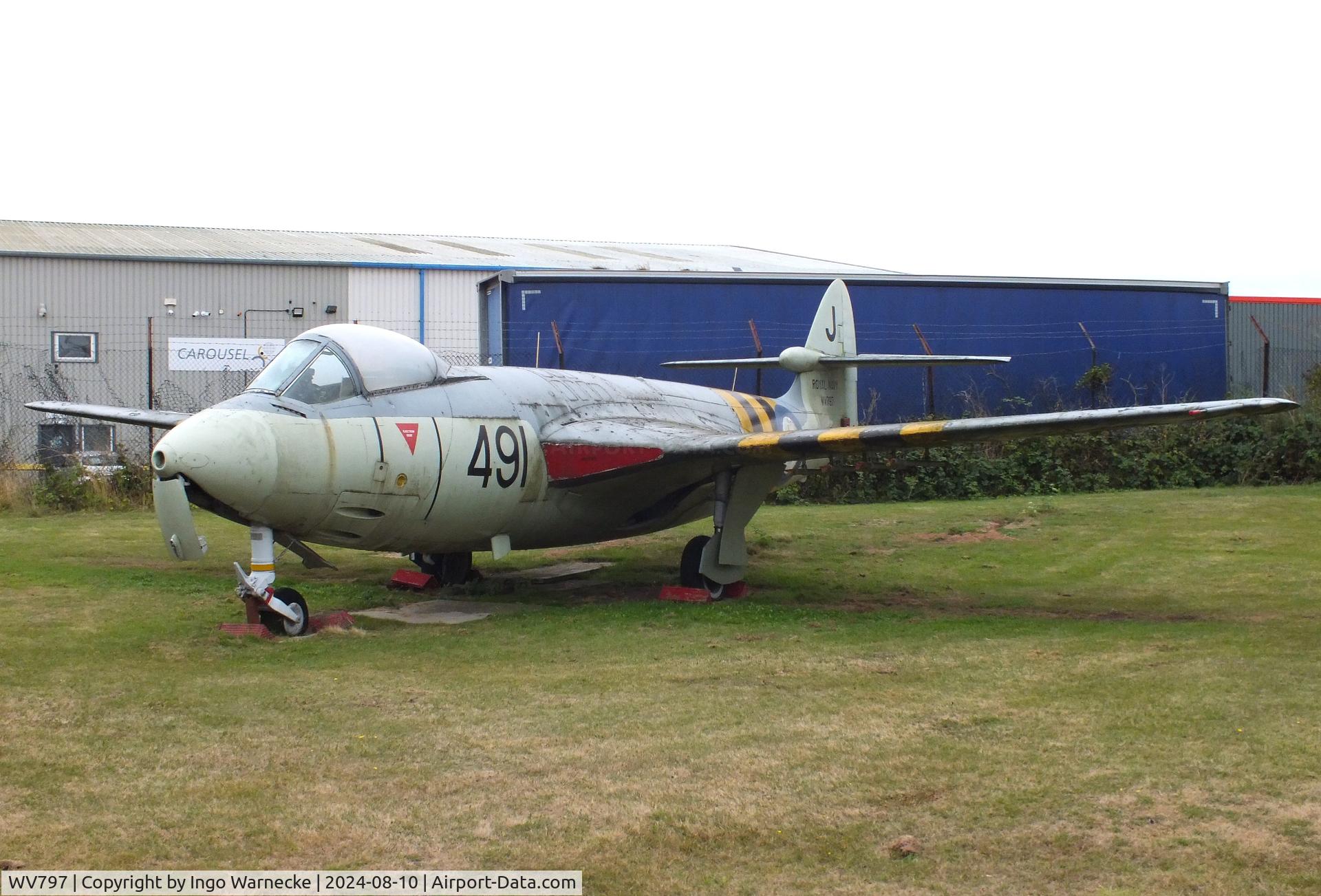 WV797, Hawker Sea Hawk FGA.6 C/N 6058, Hawker Sea Hawk FGA6 at the Midlands Air Museum Coventry