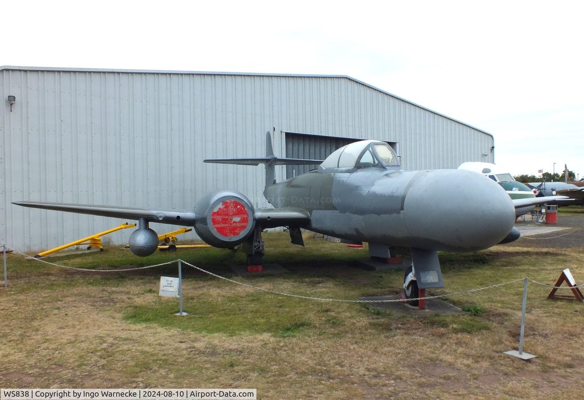 WS838, 1954 Gloster Meteor NF.14 C/N Not found WS838, Gloster (Armstrong Whitworth) Meteor NF14 at the Midlands Air Museum Coventry
