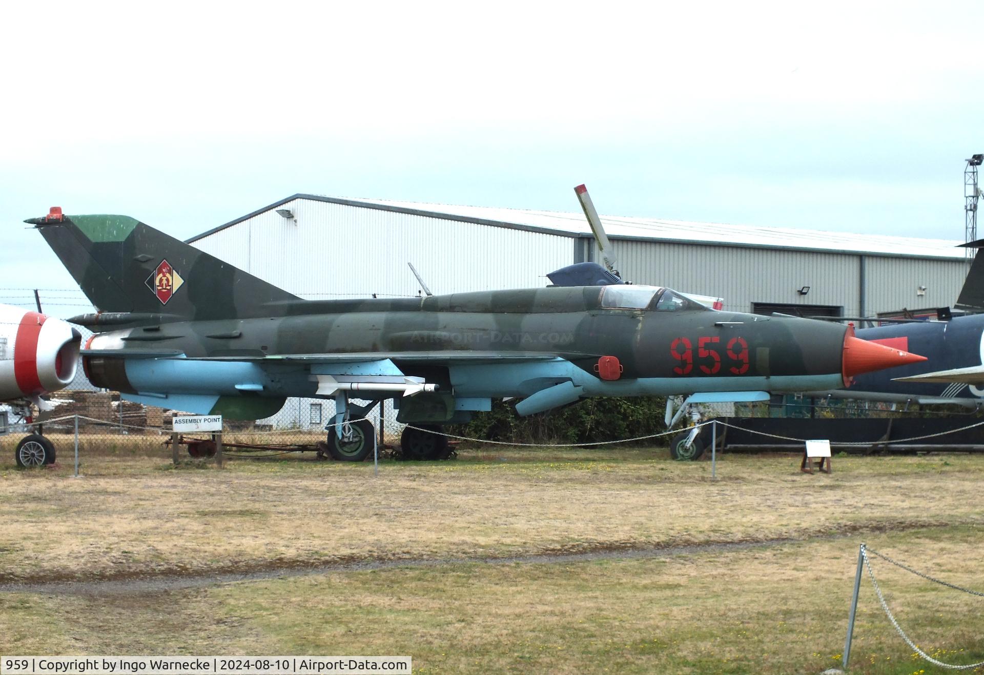 959, 1968 Mikoyan-Gurevich MiG-21SPS C/N 94A6503, Mikoyan i Gurevich MiG-21SPS FISHBED-F at the Midlands Air Museum Coventry