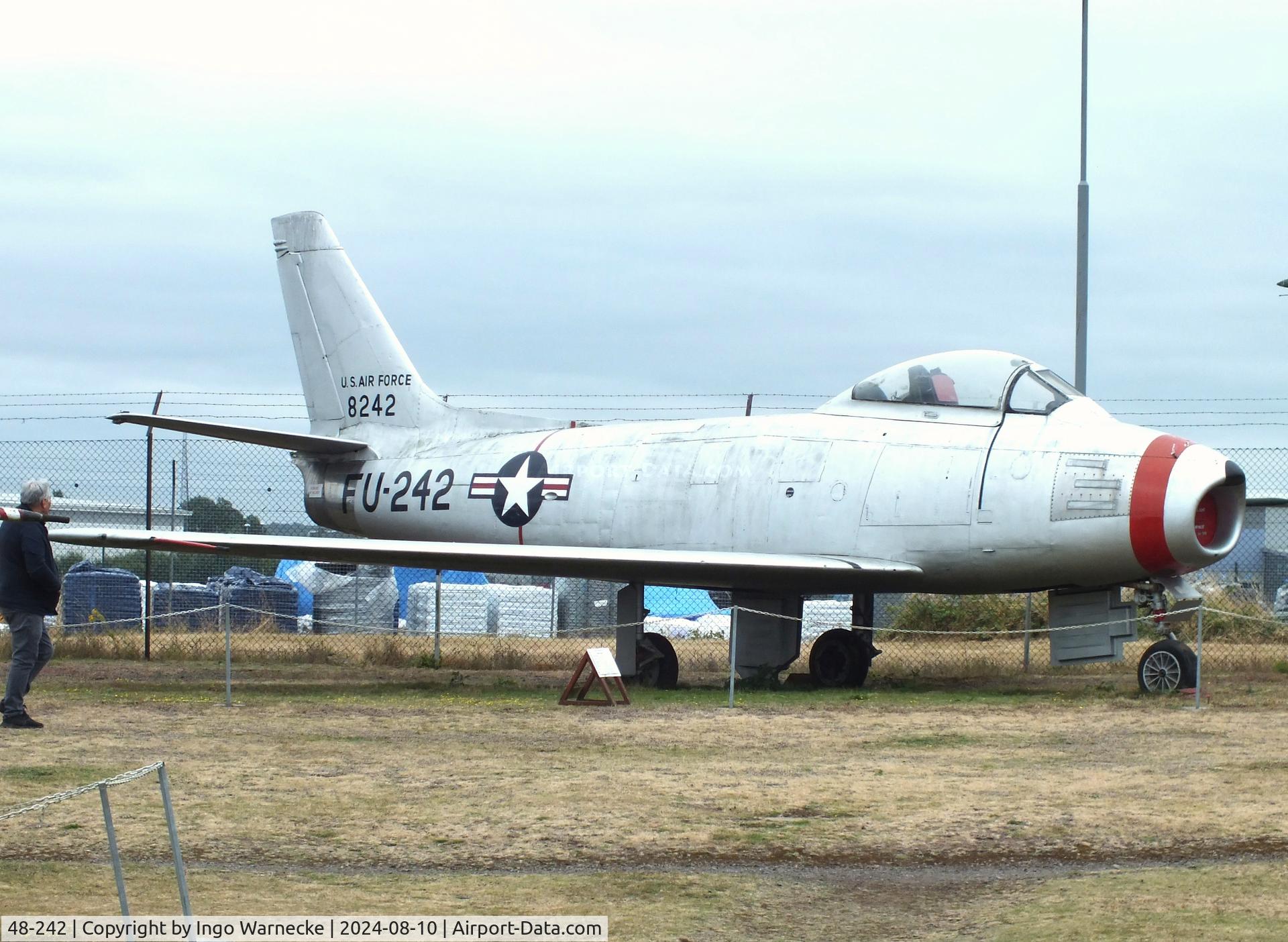 48-242, North American F-86A-5-NA Sabre C/N 151-43611, North American F-86A-5-NA Sabre (with F-86F wings) at the Midlands Air Museum Coventry