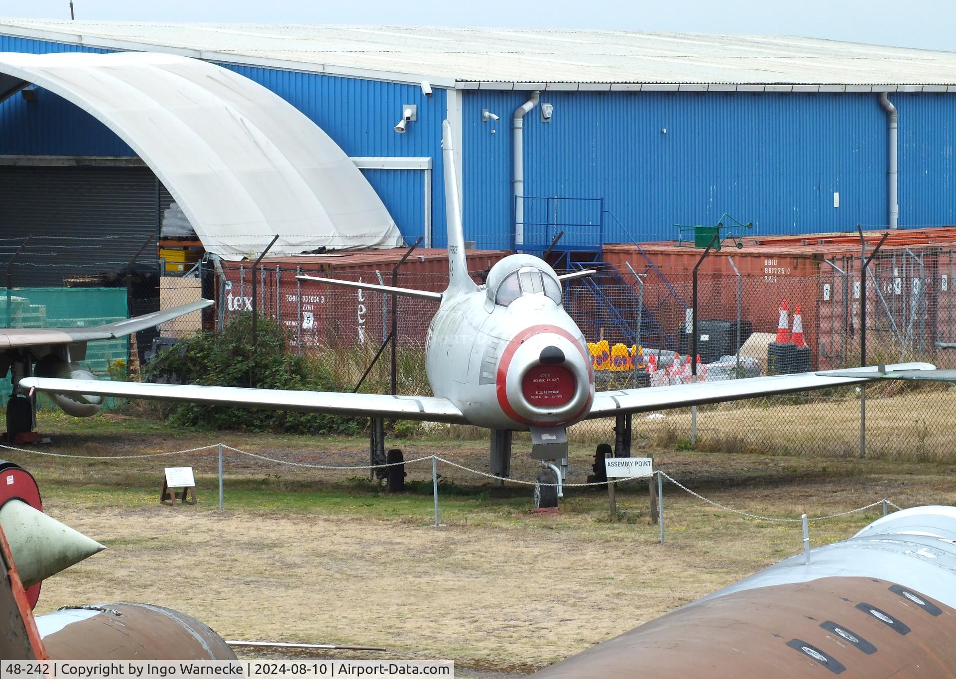48-242, North American F-86A-5-NA Sabre C/N 151-43611, North American F-86A-5-NA Sabre (with F-86F wings) at the Midlands Air Museum Coventry