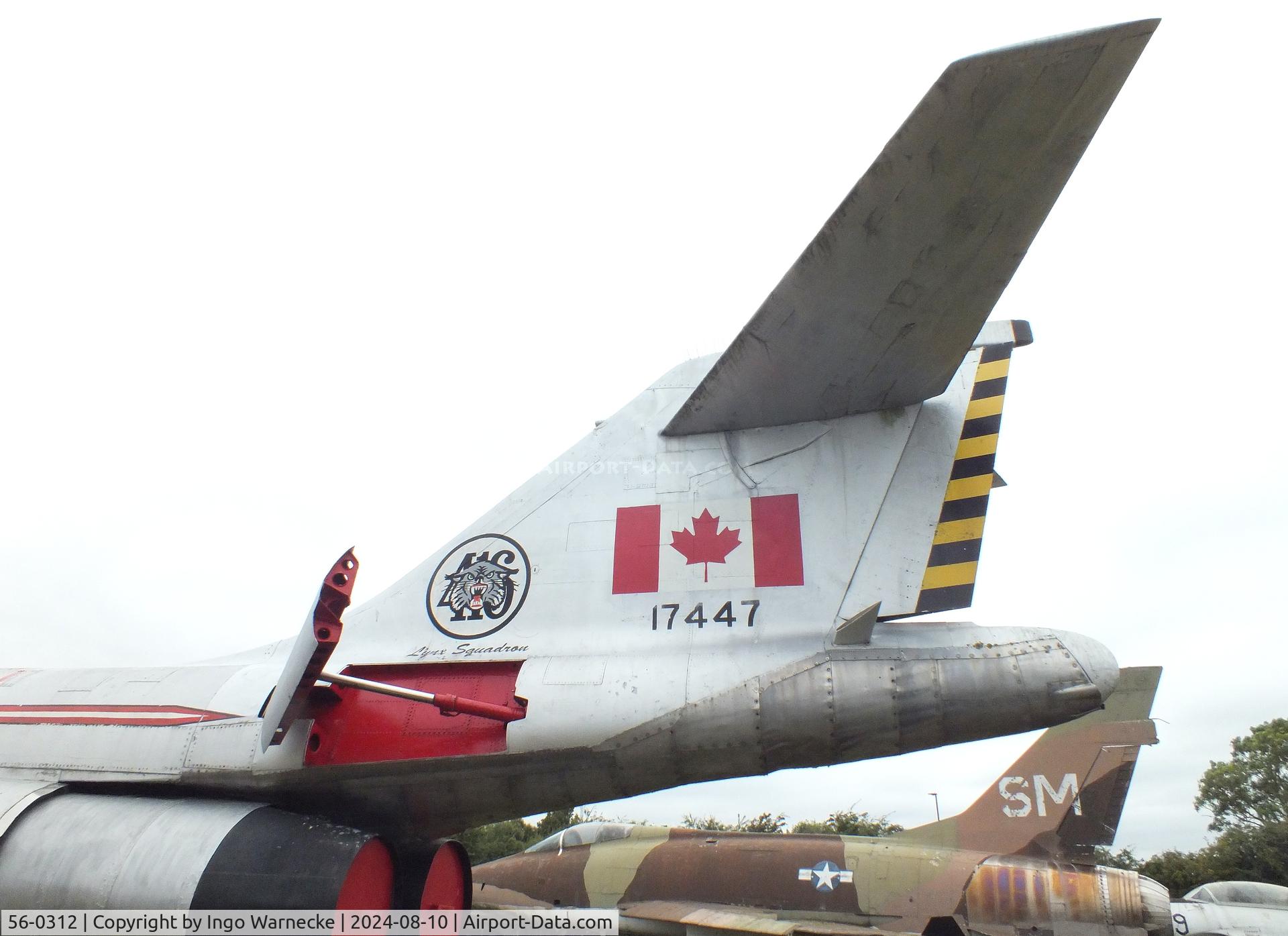 56-0312, 1956 McDonnell F-101B Voodoo C/N 408, McDonnell F-101B Voodoo (now displayed as RCAF 17447) at the Midlands Air Museum Coventry