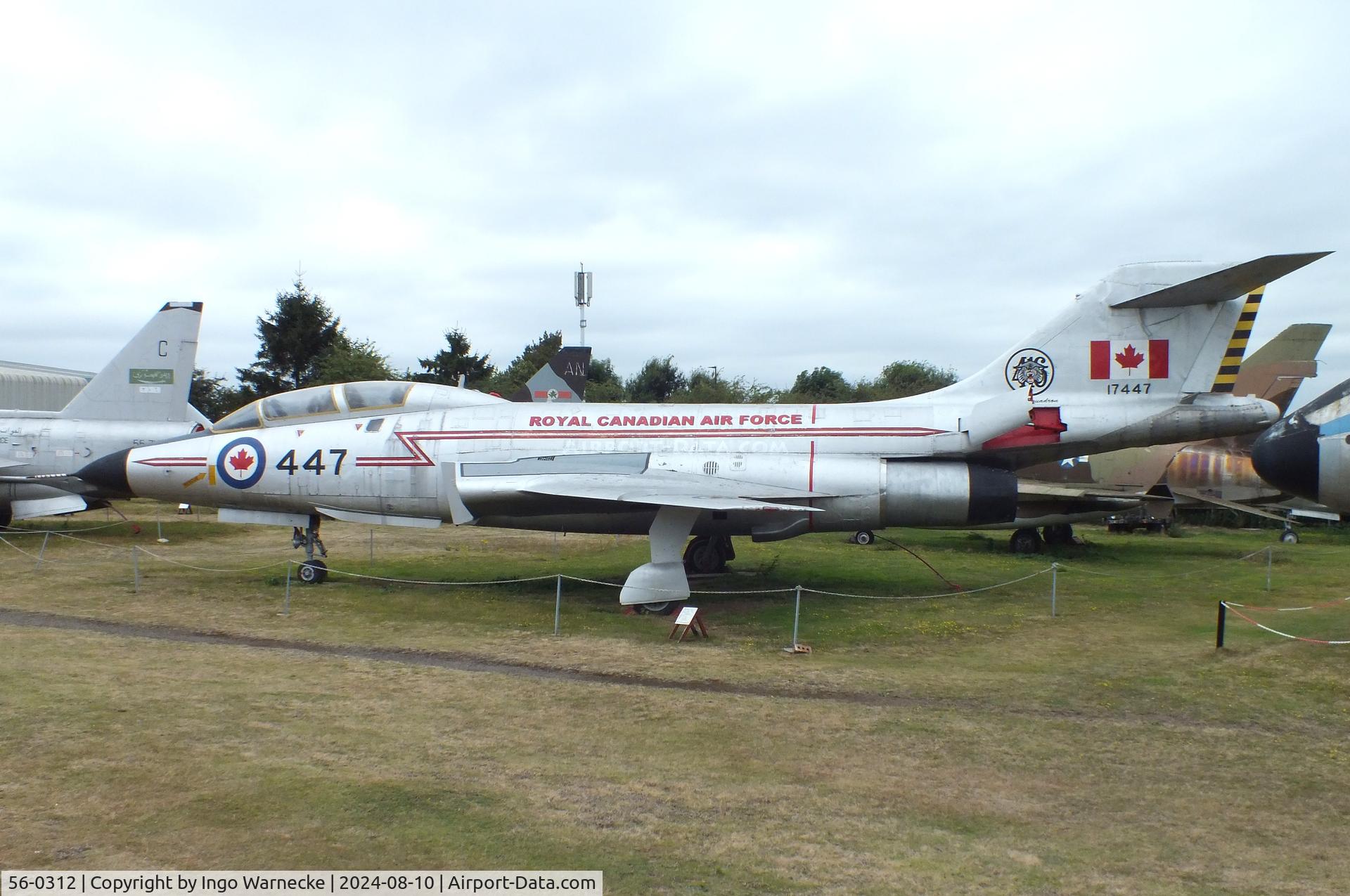 56-0312, 1956 McDonnell F-101B Voodoo C/N 408, McDonnell F-101B Voodoo (now displayed as RCAF 17447) at the Midlands Air Museum Coventry