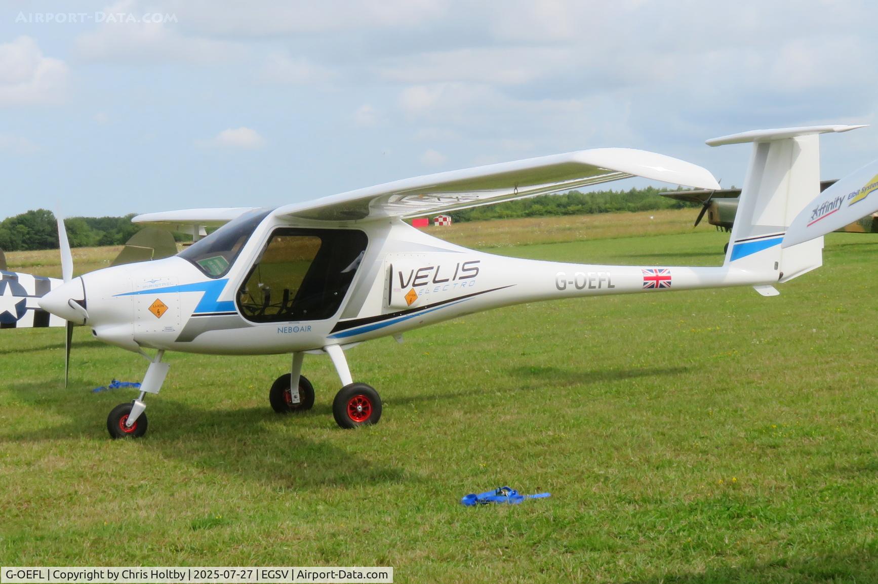 G-OEFL, 2022 Pipistrel Velis Electro C/N VSW1280075, Ready for the Airshow at Old Buckenham, Slovenian built all-electric light aircraft