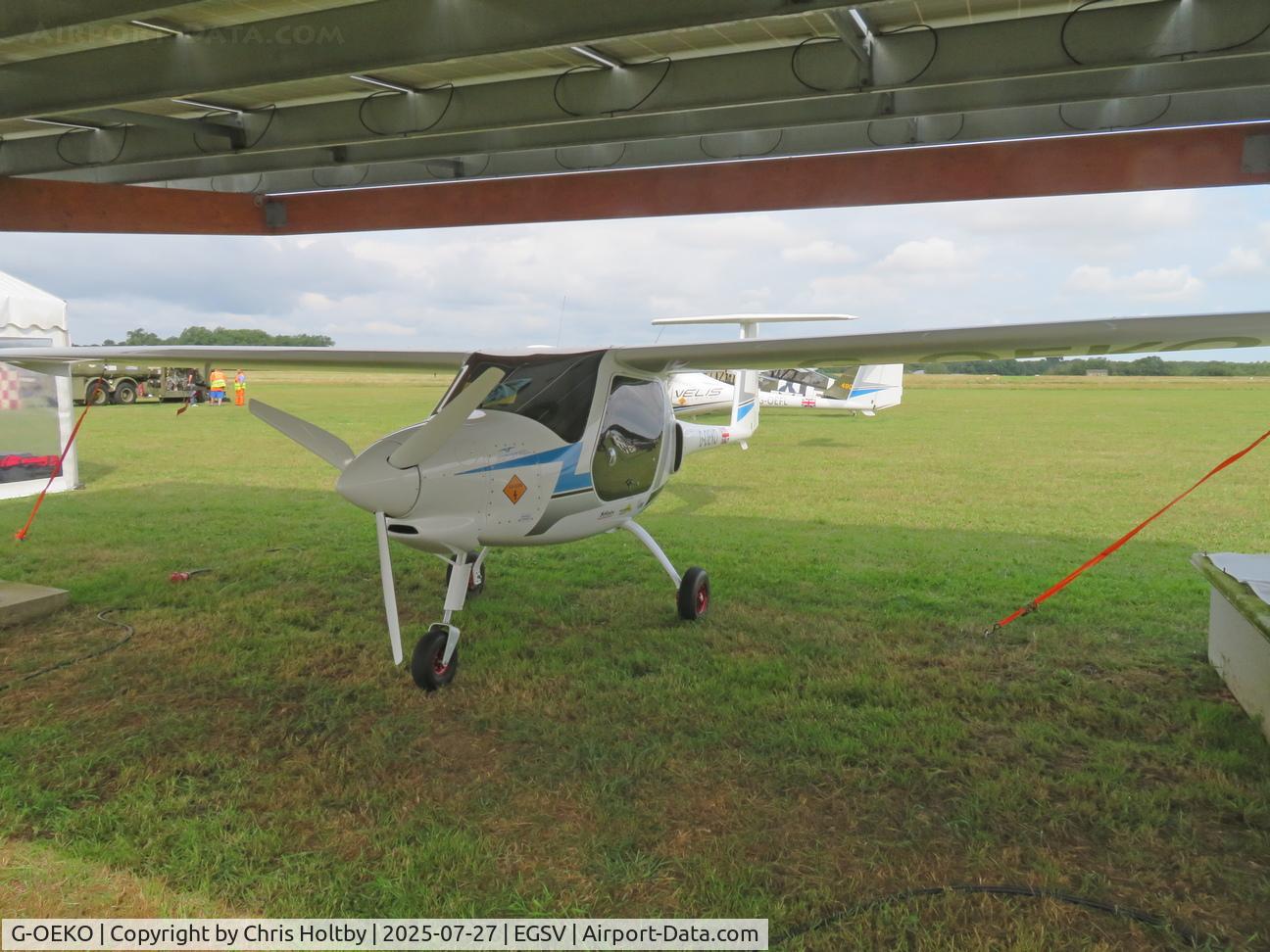 G-OEKO, 2021 Pipistrel Virus SW 128 C/N VSW1280042, Waiting quietly to display in the Old Buckenham Airshow 2025