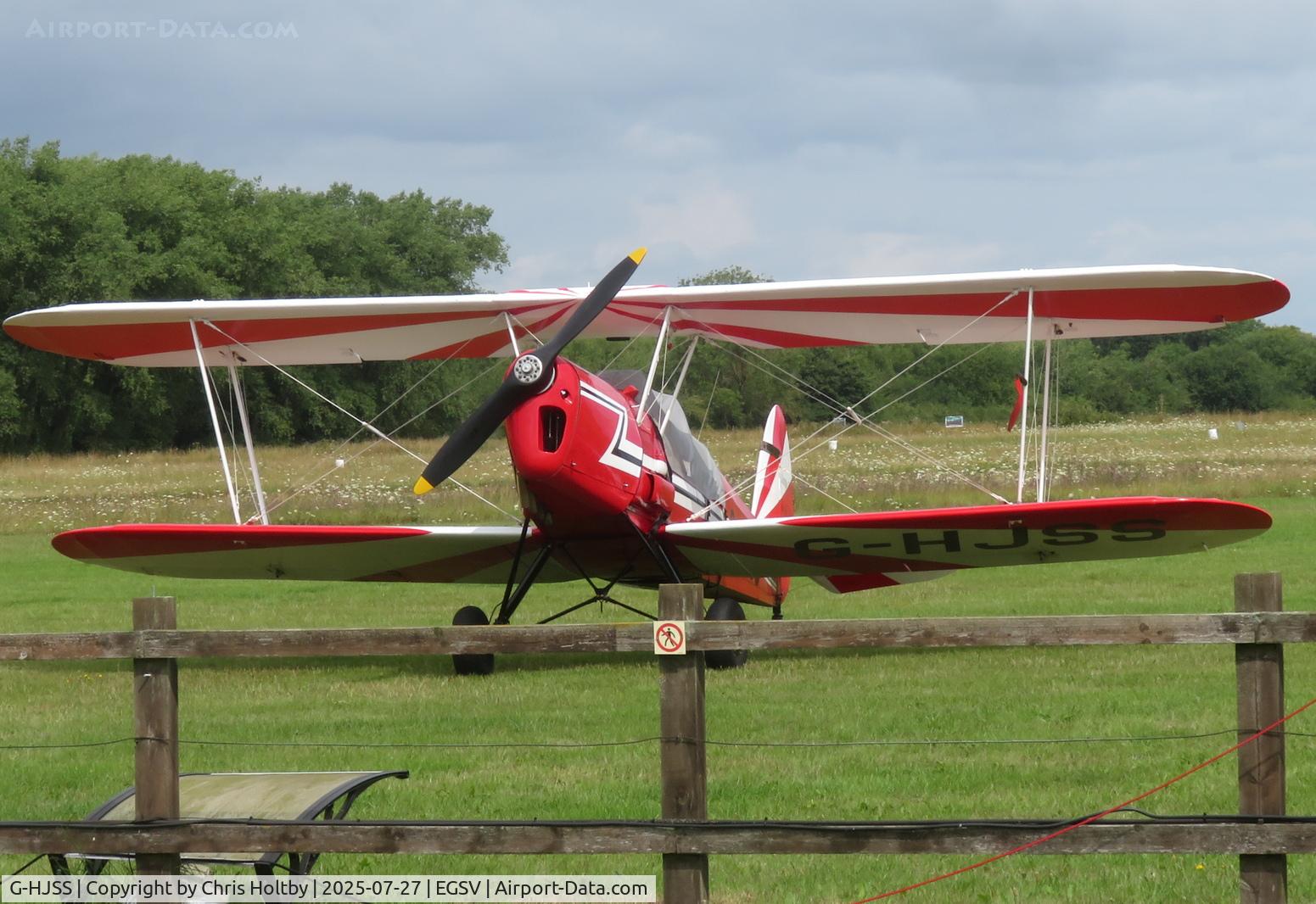 G-HJSS, 1949 Stampe-Vertongen SV-4C C/N 1101, Ready for the display at Old Buckenham Airshow 2025