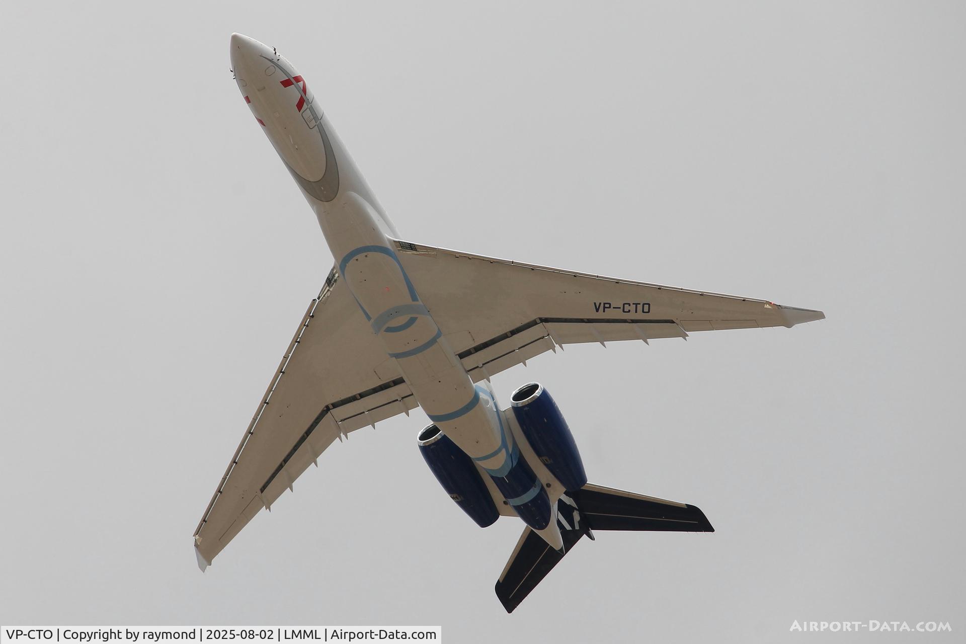 VP-CTO, 2020 Bombardier BD-700-2A12 Global 7500 C/N 70032, Bombardier BD-700 Global 7500 reg VP-CTO (Private) on the climb out from Malta.