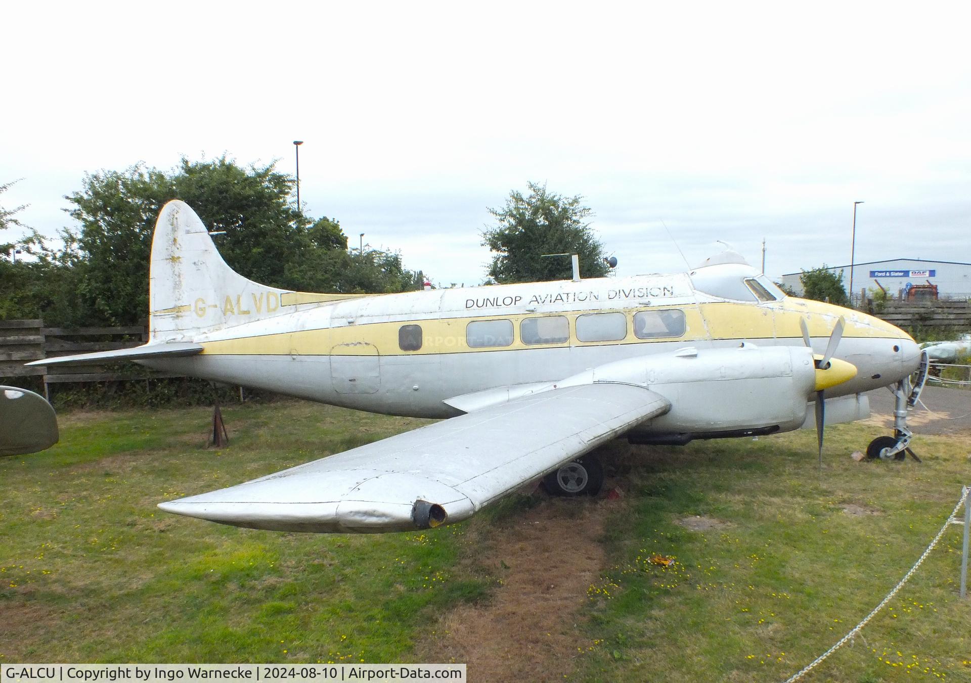 G-ALCU, De Havilland DH-104 Dove 2 C/N 04022, De Havilland D.H.104 Dove 2B (displayed as G-ALVD) at the Midlands Air Museum Coventry