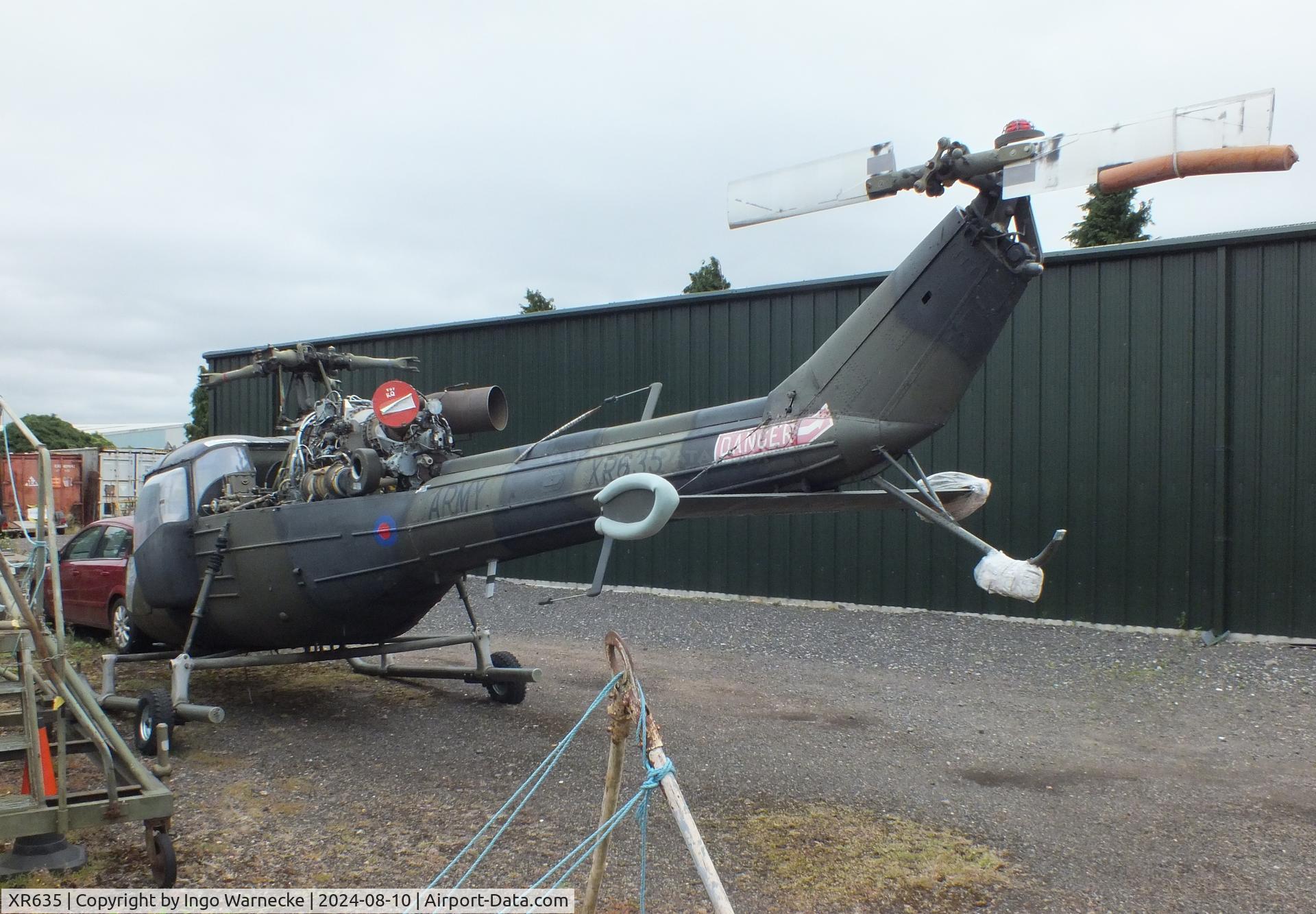 XR635, 1965 Westland Scout AH.1 C/N F9535, Westland Scout AH1 at the Midlands Air Museum Coventry