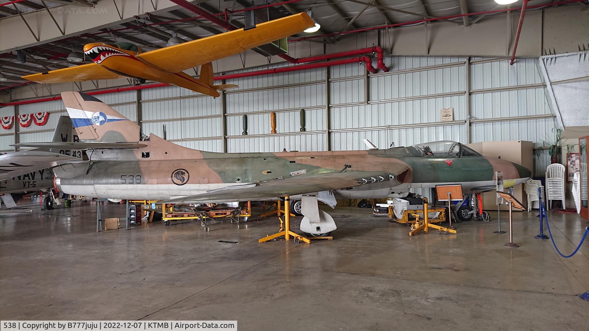 538, Hawker Hunter FGA.74B C/N HABL003098, at Wing Over Miami Museum