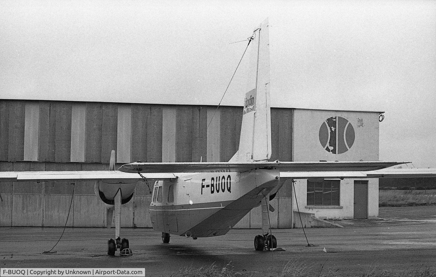 F-BUOQ, 1967 Britten-Norman BN-2A-8 Islander C/N 6, Photo taken at Rennes airport sometime in 1979-1980