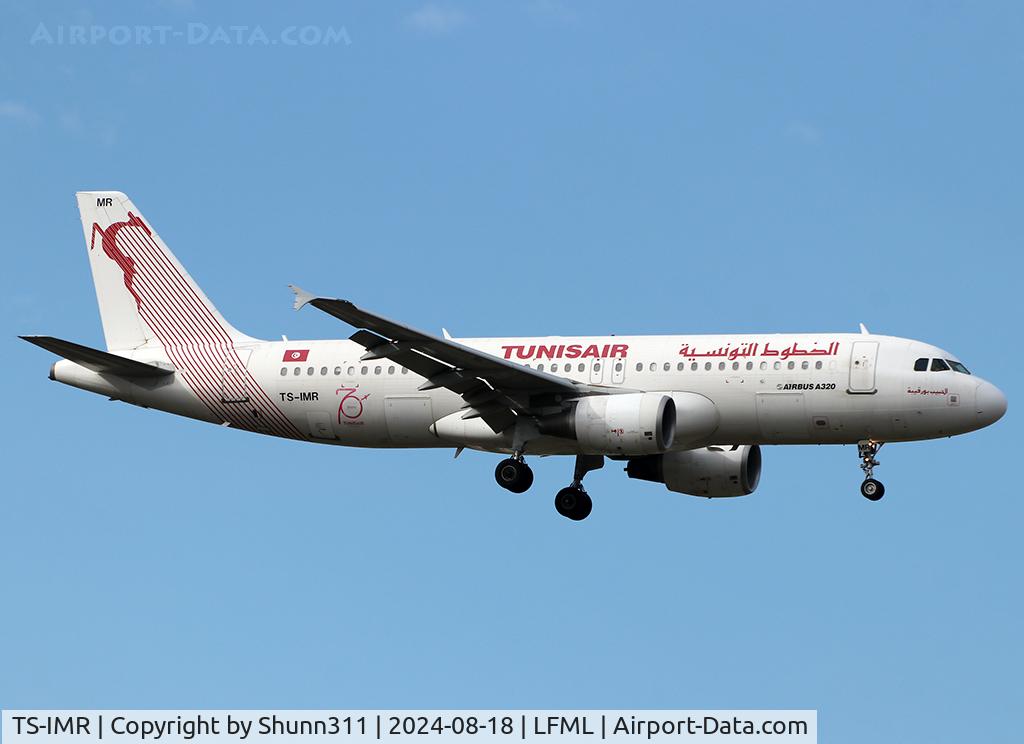 TS-IMR, 2010 Airbus A320-214 C/N 4344, Landing rwy 31R with additional 70th anniversary patch