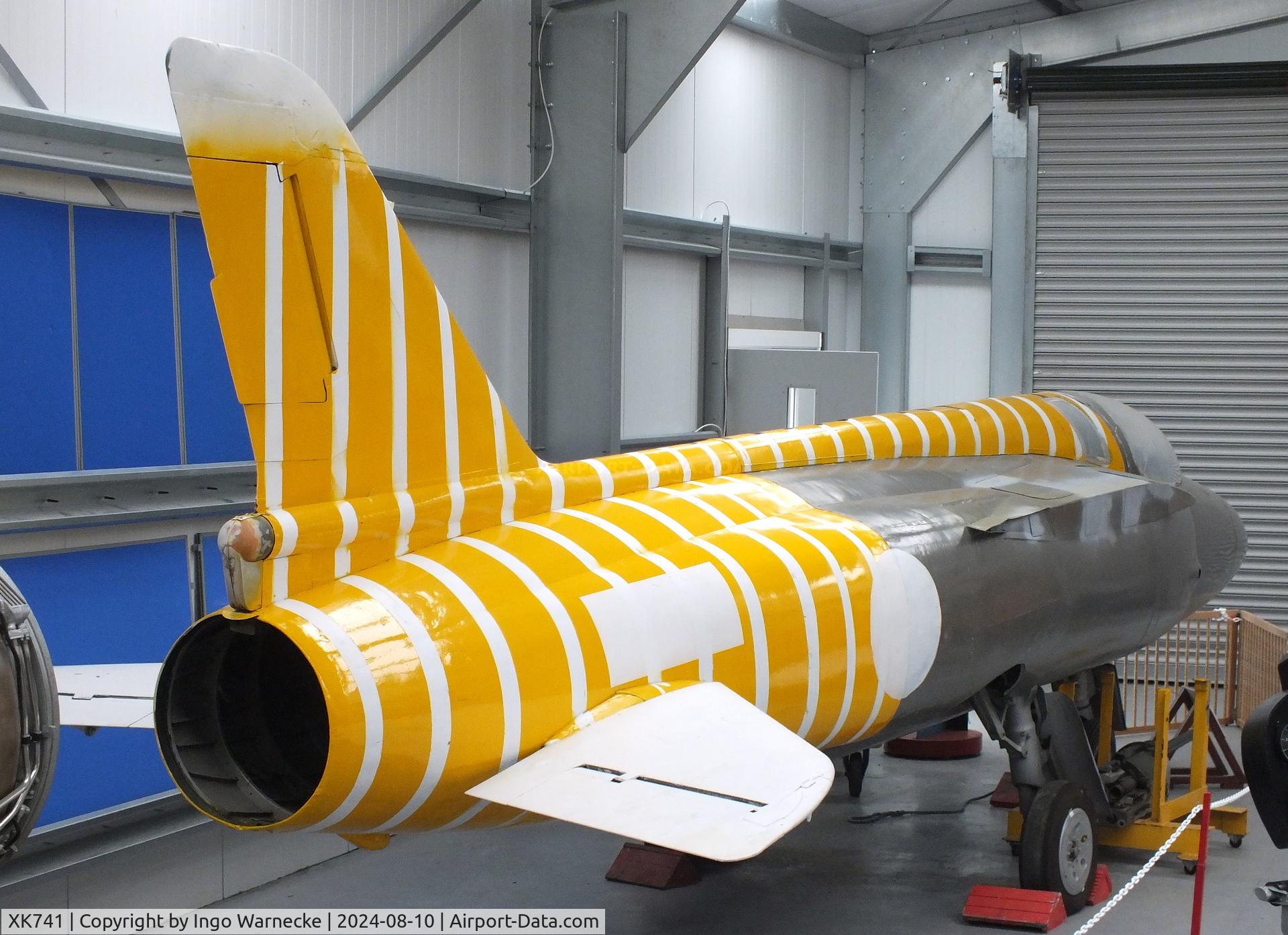 XK741, 1957 Folland Gnat F.1 (Fo-141) C/N FL5, Folland Gnat F1 (Fo-141) (minus wings, getting new colours) at the Midlands Air Museum Coventry