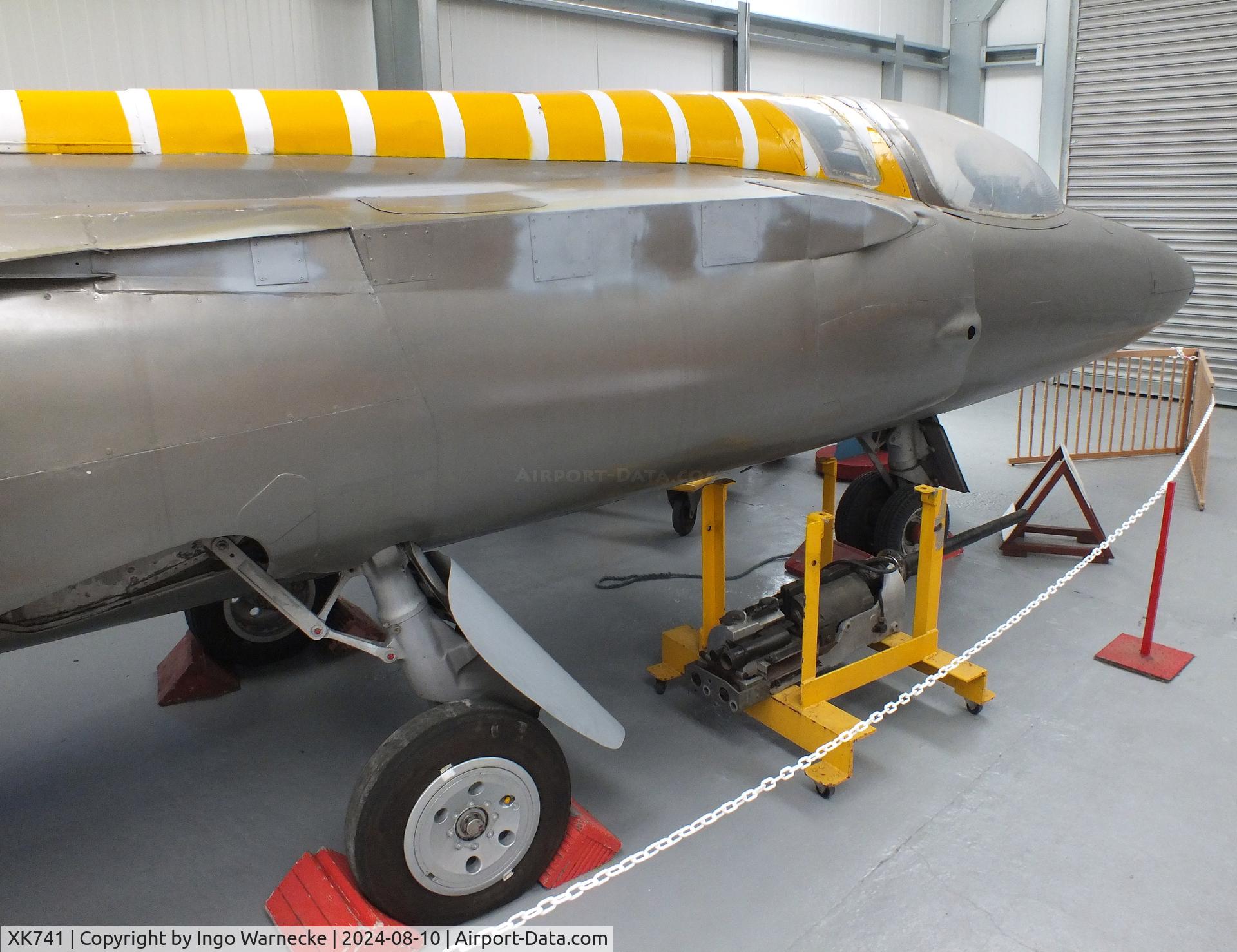 XK741, 1957 Folland Gnat F.1 (Fo-141) C/N FL5, Folland Gnat F1 (Fo-141) (minus wings, getting new colours) at the Midlands Air Museum Coventry