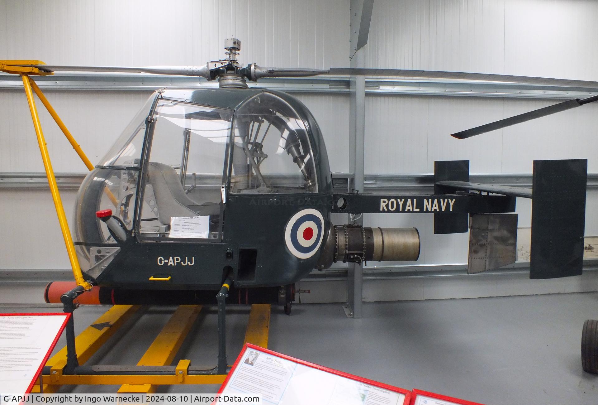 G-APJJ, Fairey Ultra Light Helicopter C/N F9428, Fairey Ultra Light Helicopter (6th prototype) at the Midlands Air Museum Coventry