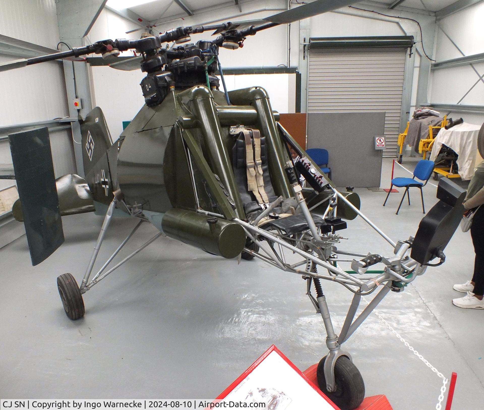 CJ SN, 1943 Flettner Fl-282V-20 C/N 282000020, Flettner Fl 282V-20 (restored/aft fuselage rebuilt by the museum, displayed as 