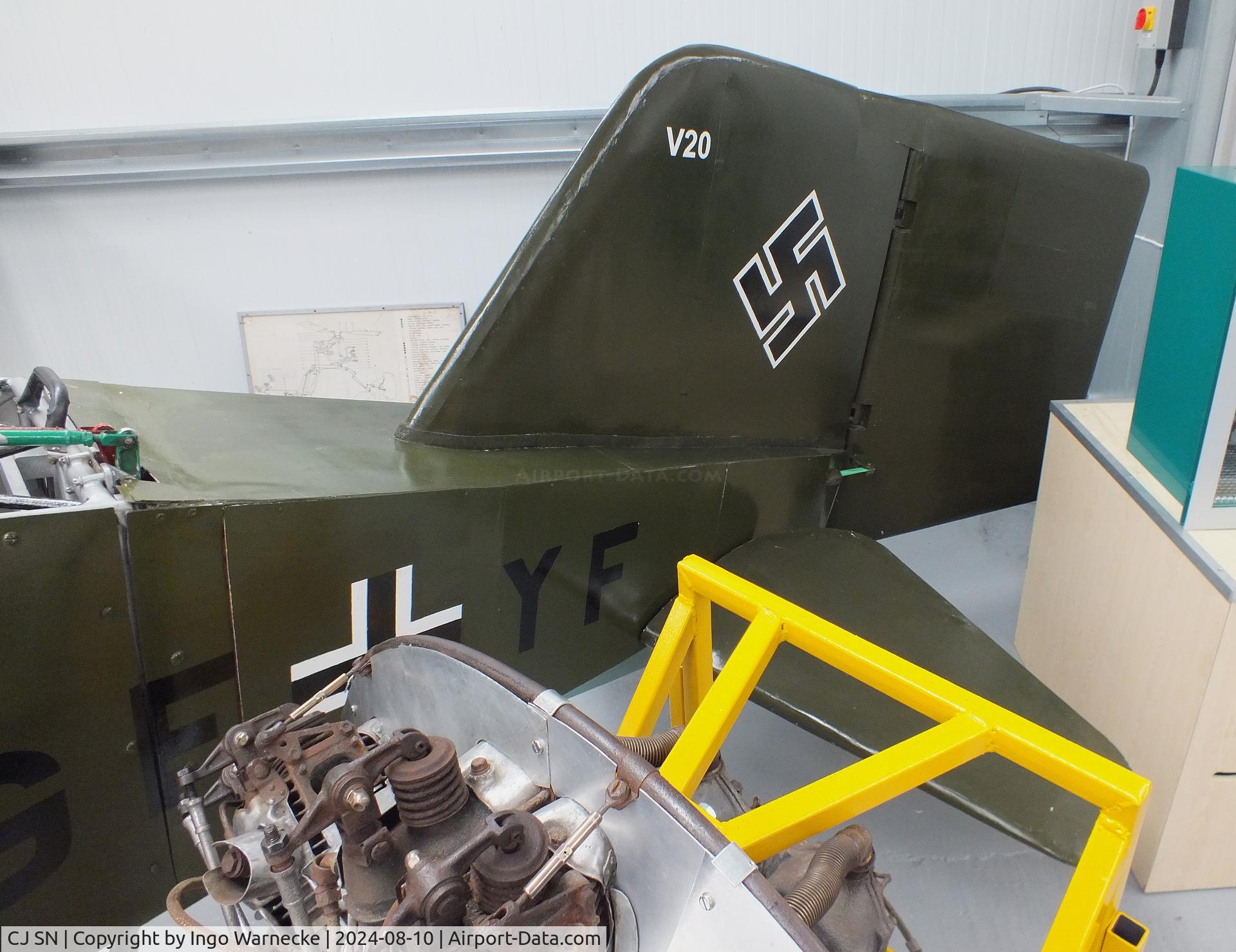 CJ SN, 1943 Flettner Fl-282V-20 C/N 282000020, Flettner Fl 282V-20 (restored/aft fuselage rebuilt by the museum, displayed as 