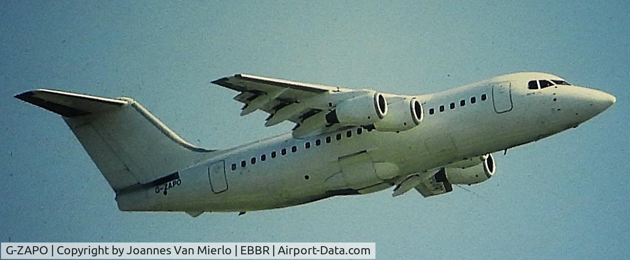 G-ZAPO, 1990 British Aerospace 146-200QC C/N E2176, T/O BRU 25R ex-slide