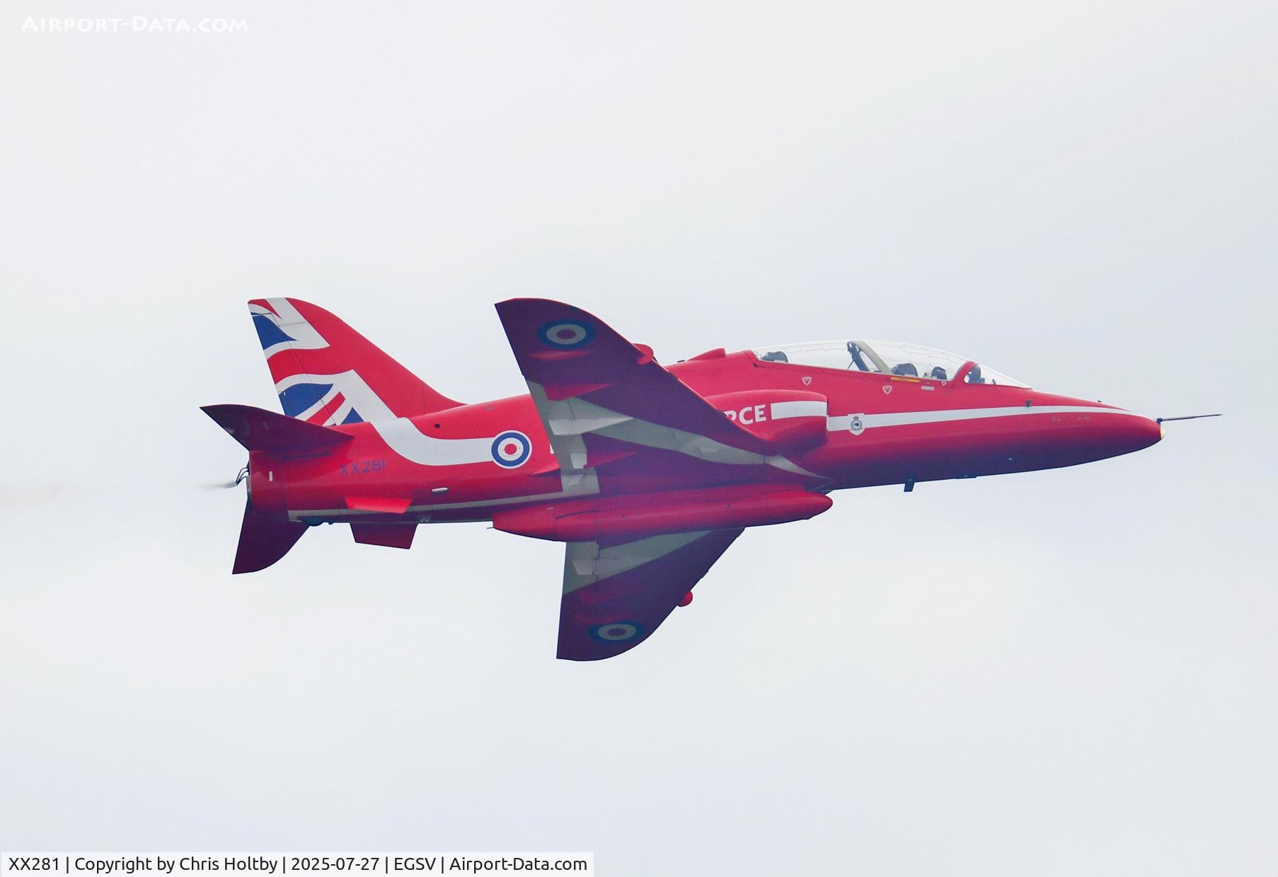 XX281, 1979 Hawker Siddeley Hawk T.1A C/N 106/312106, Displaying at the Old Buckenham Airshow 2025