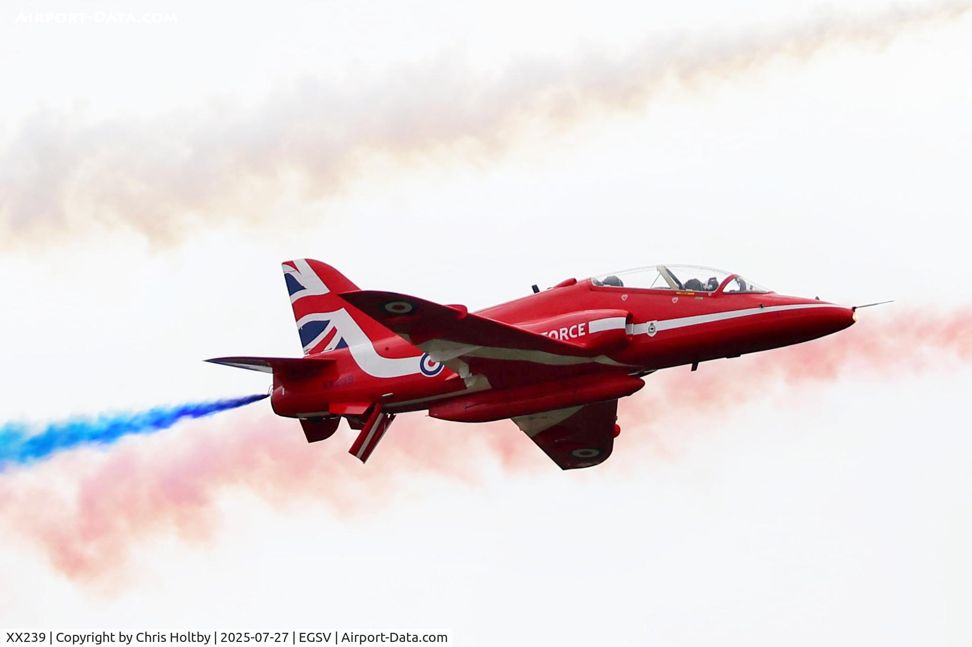 XX239, 1978 Hawker Siddeley Hawk T.1W C/N 075/312075, Displaying at Old Buckenham Airshow 2025