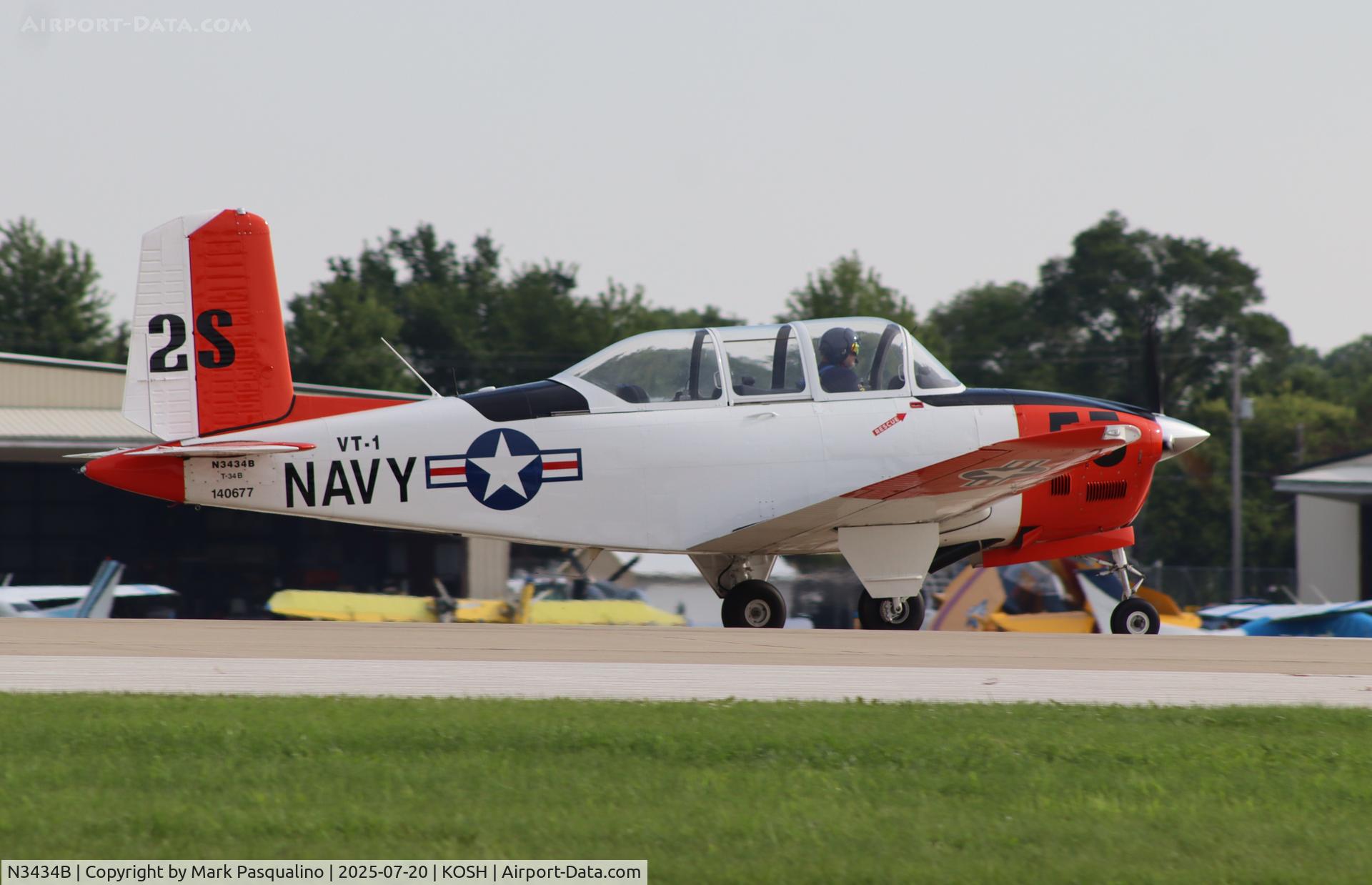 N3434B, 1955 Beech T-34B Mentor C/N BG-11, Beech T-34B
