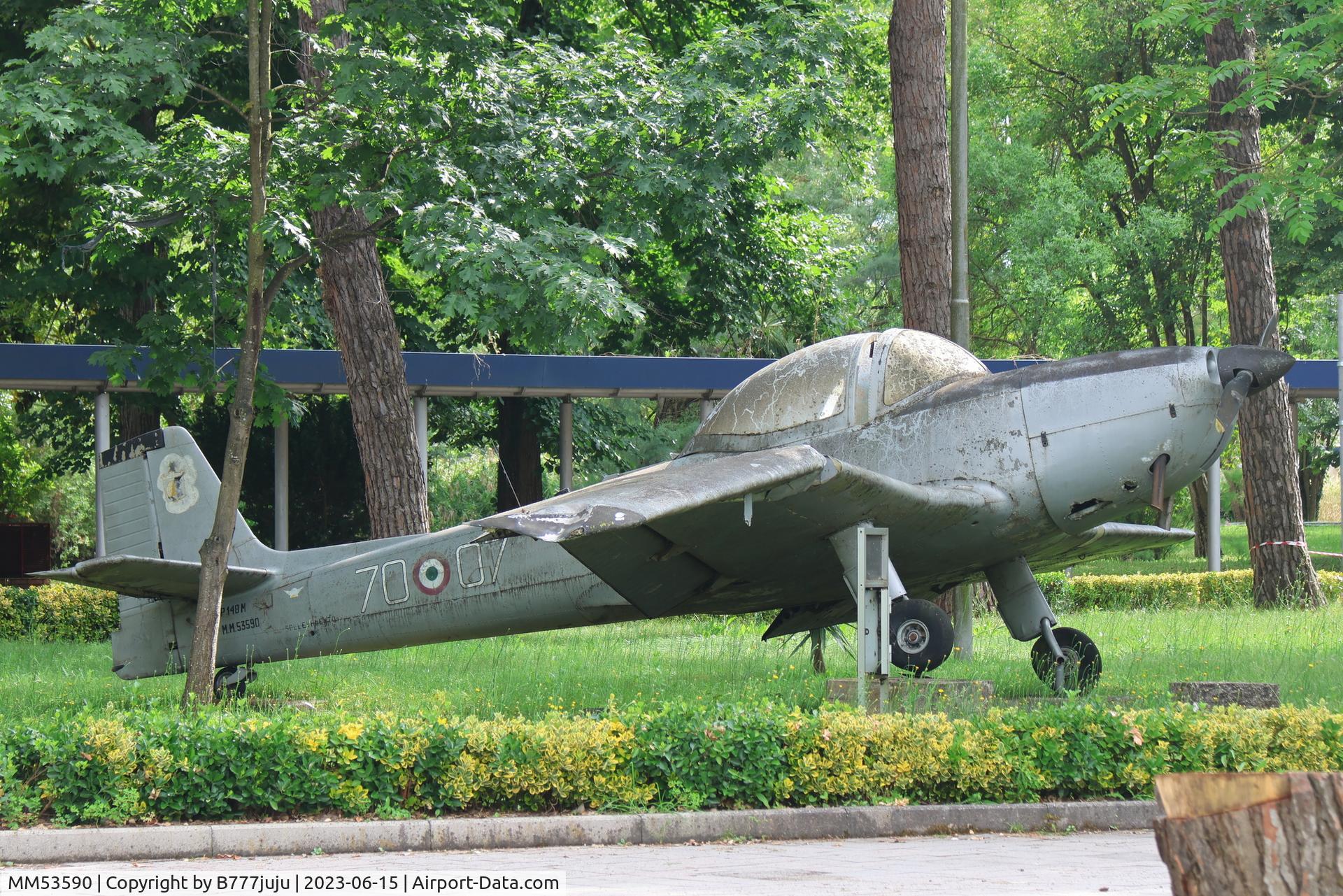 MM53590, Piaggio P-148 C/N 166, at Latina