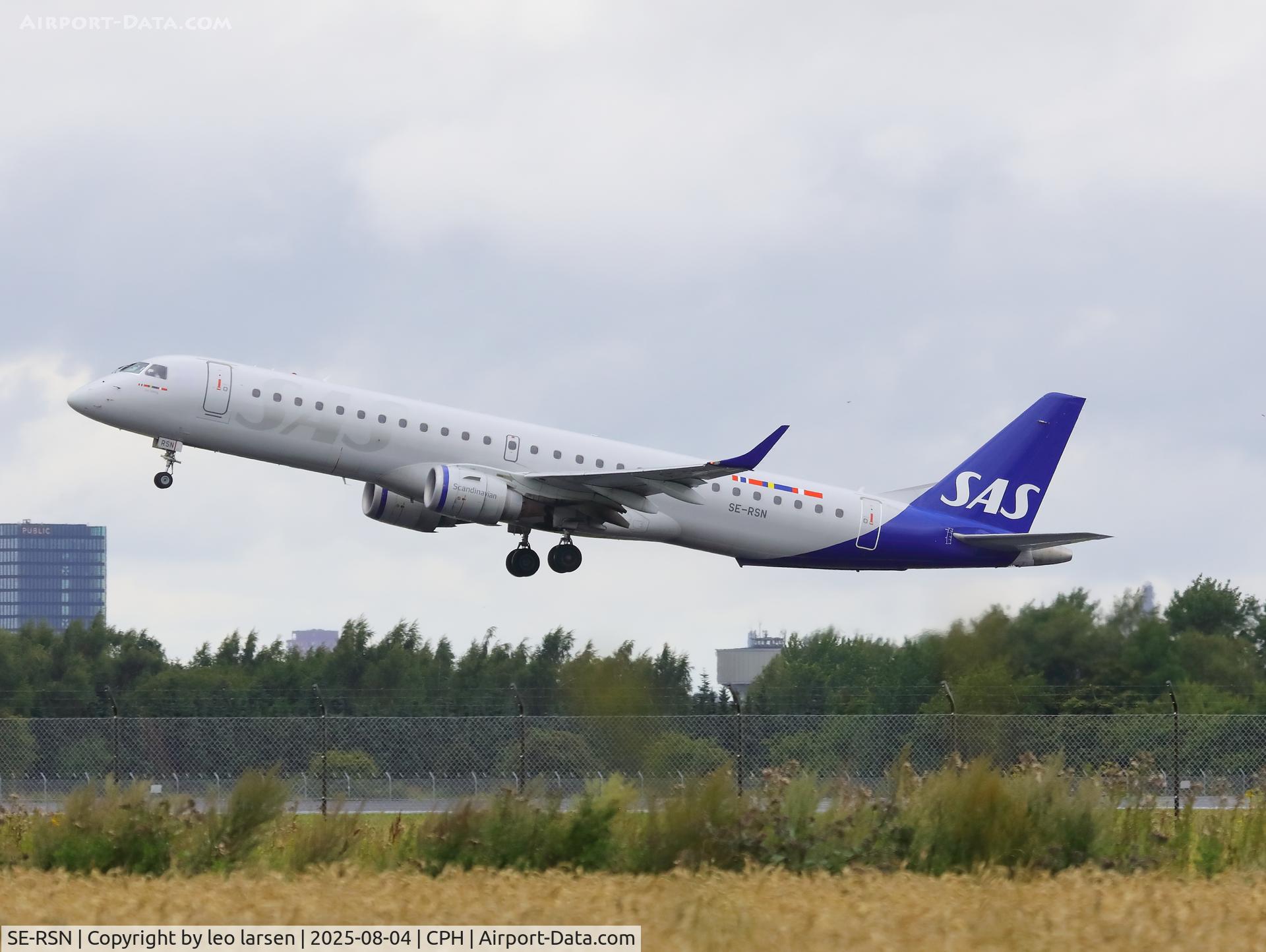 SE-RSN, 2007 Embraer 195LR (ERJ-190-200LR) C/N 19000155, Copenhagen 4.8.2025