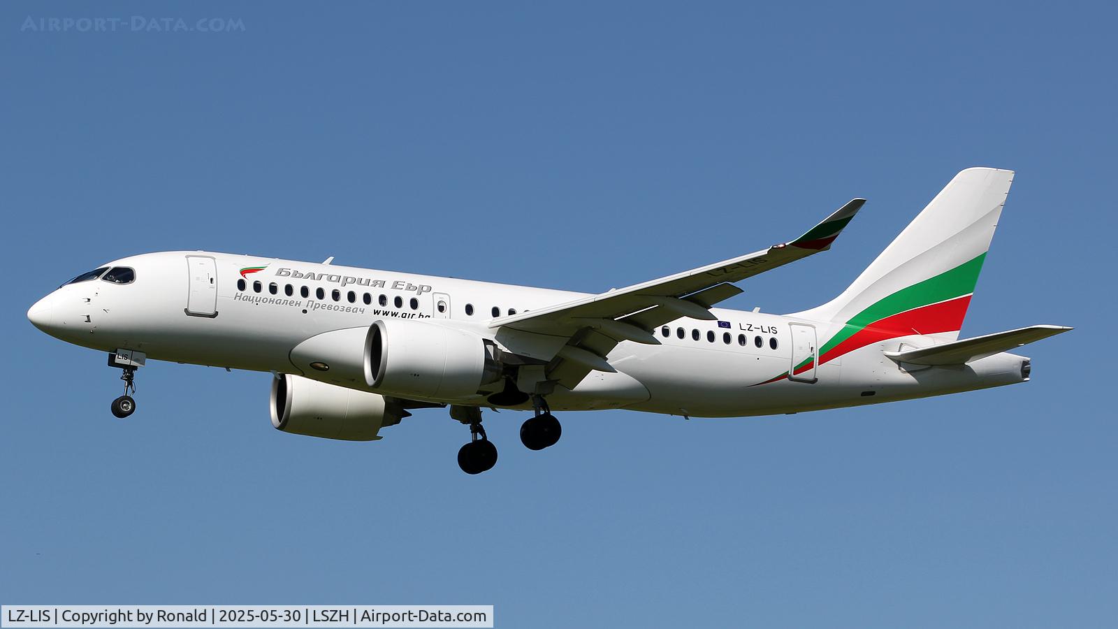 LZ-LIS, Airbus A220-171 C/N 50077, at zrh