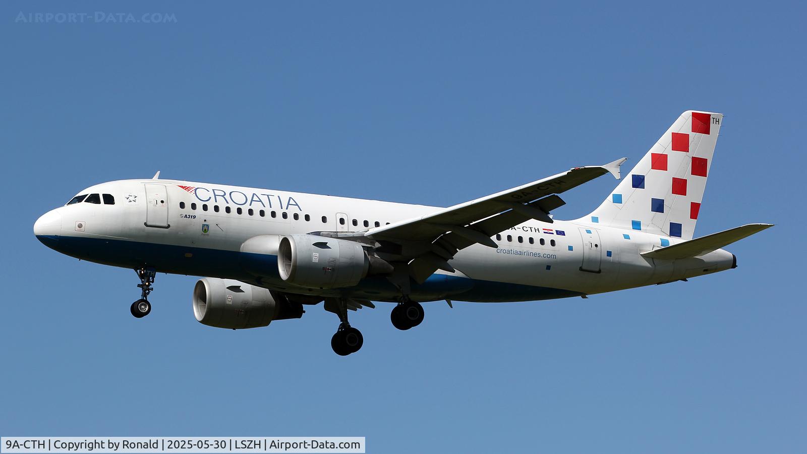 9A-CTH, 1998 Airbus A319-112 C/N 833, at zrh