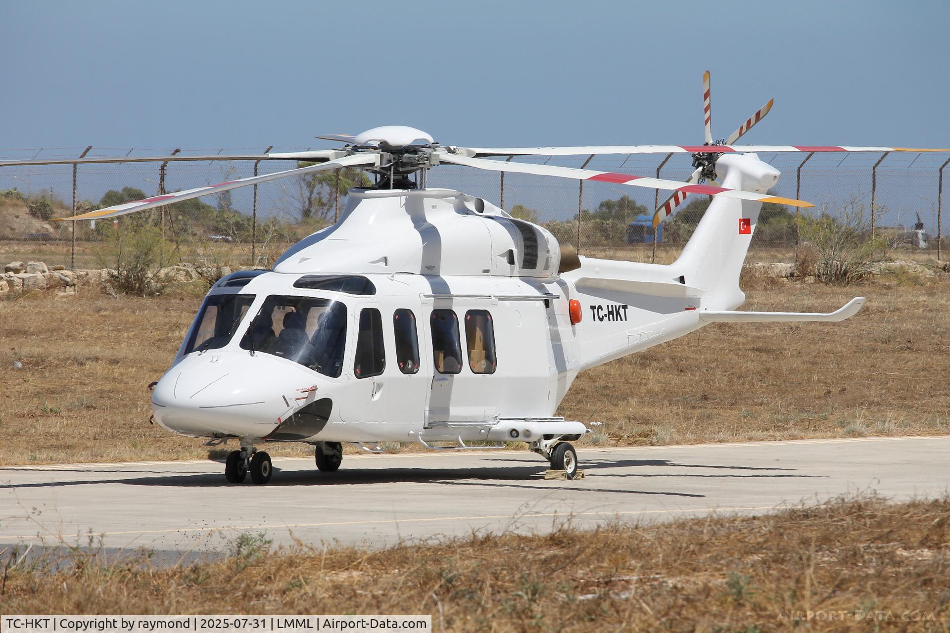 TC-HKT, , AgustaWestland AW139 reg TC-HKT of Kaan Air at Safi Aviation Park, Malta.