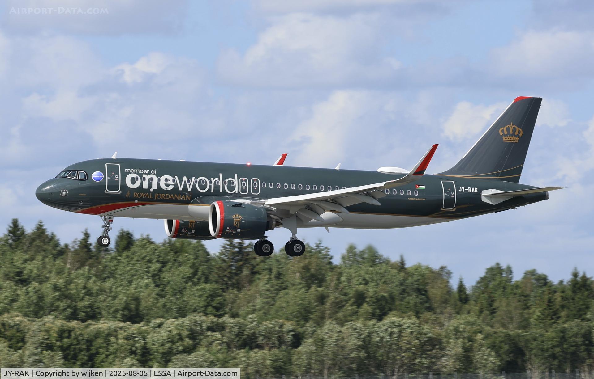 JY-RAK, 2025 Airbus A320-271N C/N 12643, Rwy 26