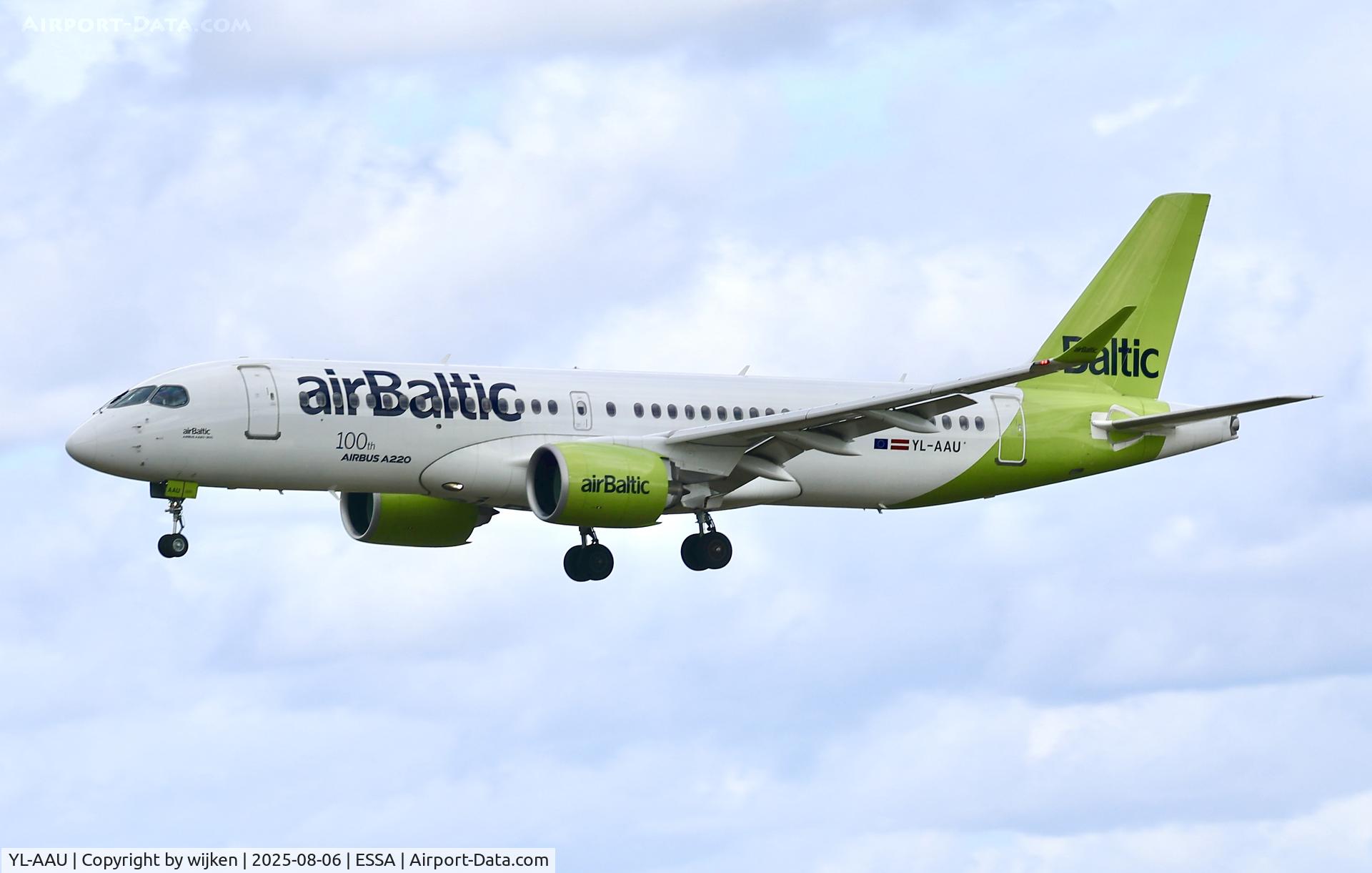 YL-AAU, 2019 Airbus A220-300 C/N 55064, 