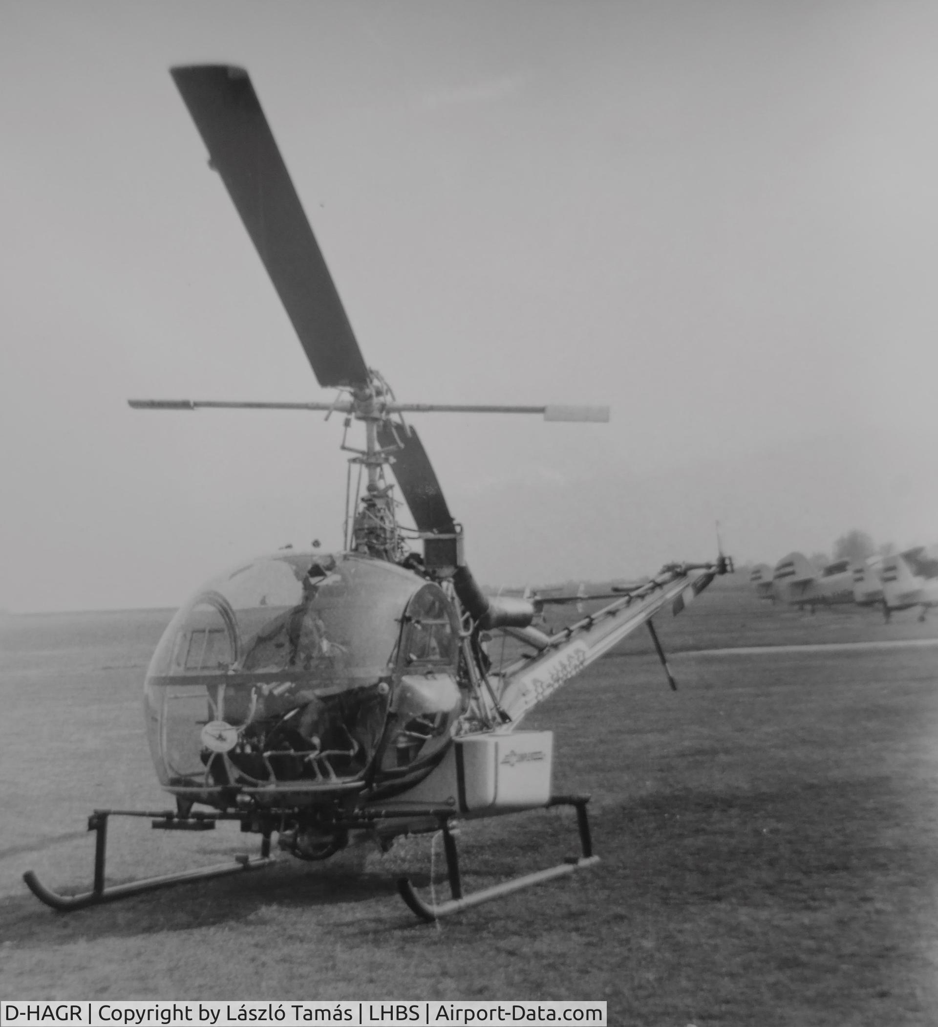 D-HAGR, Hiller UH-12E C/N unknown D-HAGR, UH-12ET at Budaörs airport (Hungary), 1983