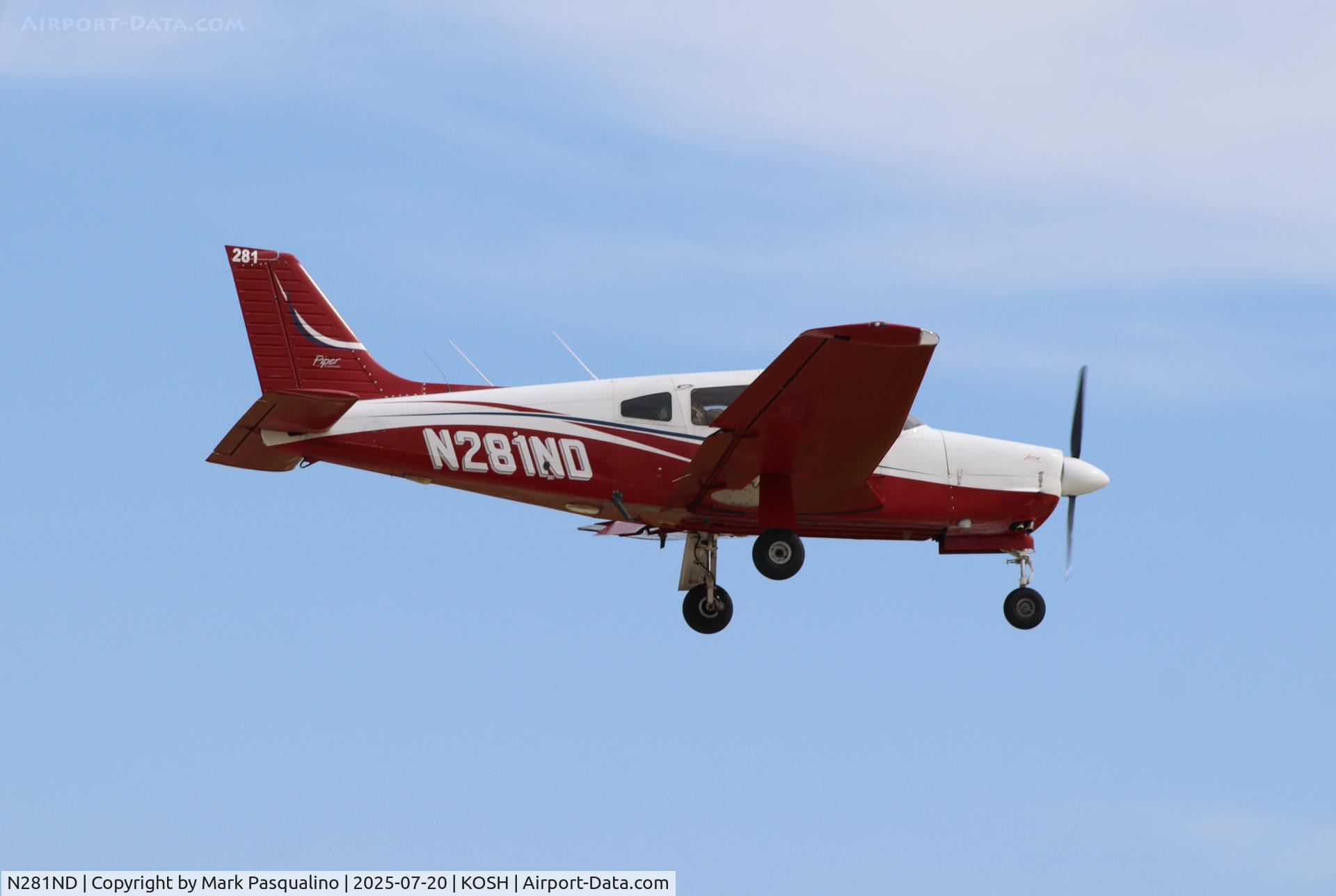 N281ND, 1998 Piper PA-28R-201 Cherokee Arrow III C/N 2844015, Piper PA-28R-201