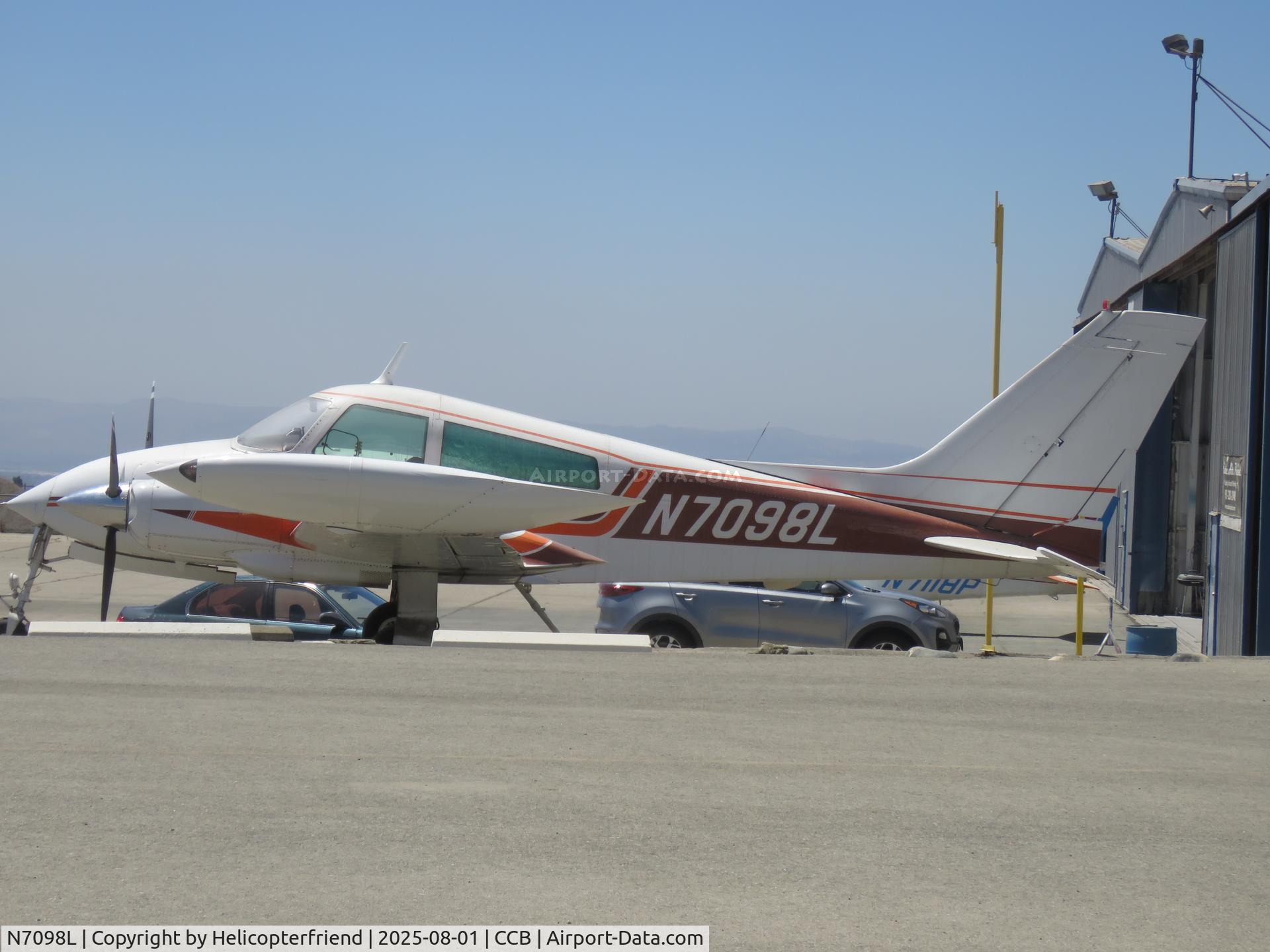 N7098L, 1966 Cessna 310K C/N 310K0198, Parked near paint shop