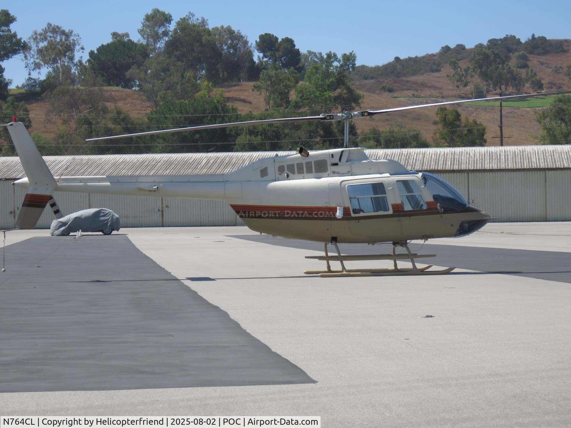 N764CL, 1980 Bell 206B JetRanger III C/N 2811, Parked at a hanger