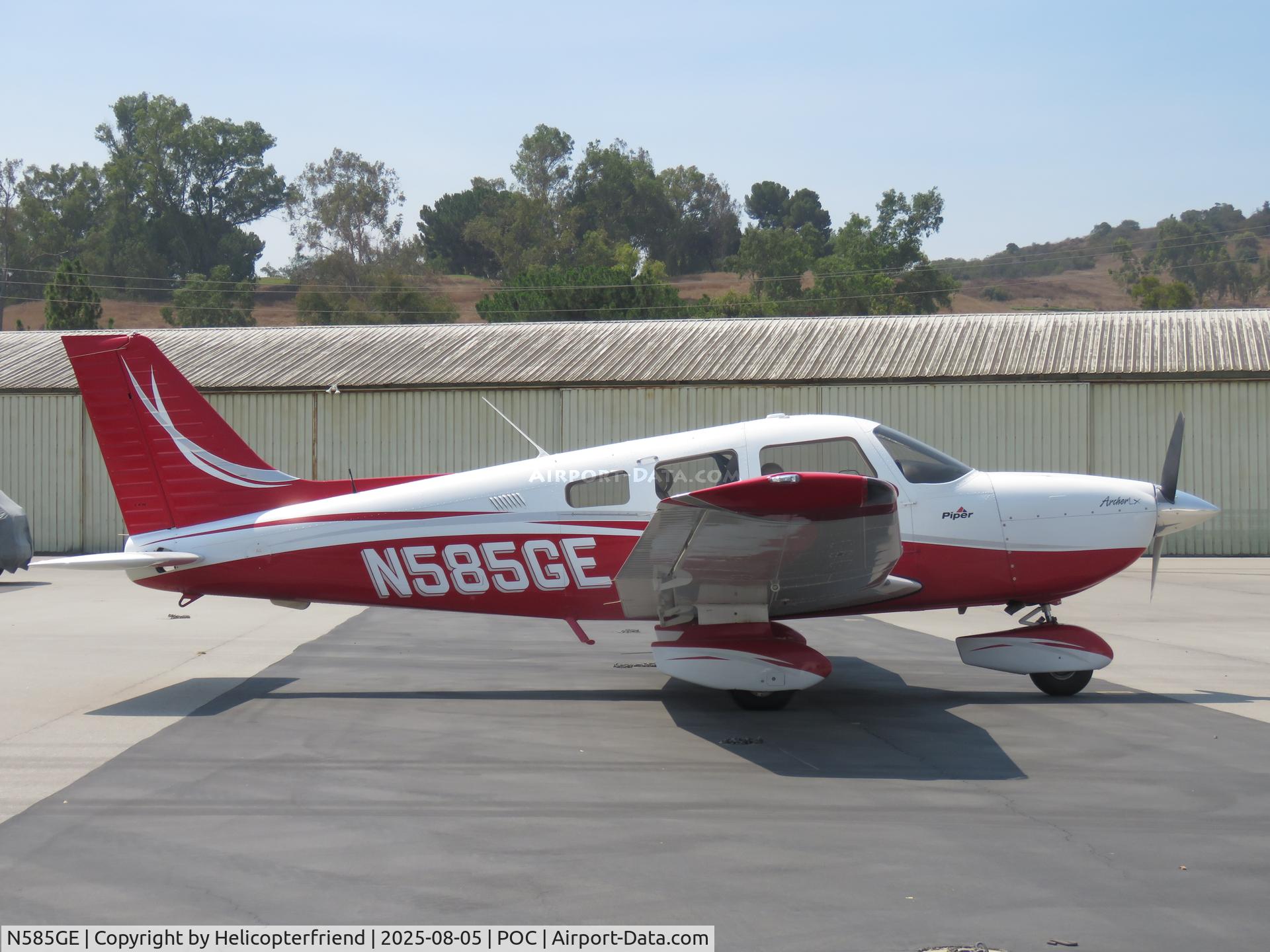N585GE, 2018 Piper PA-28-181 Archer LX C/N 2881009, Parked near Ranger Row