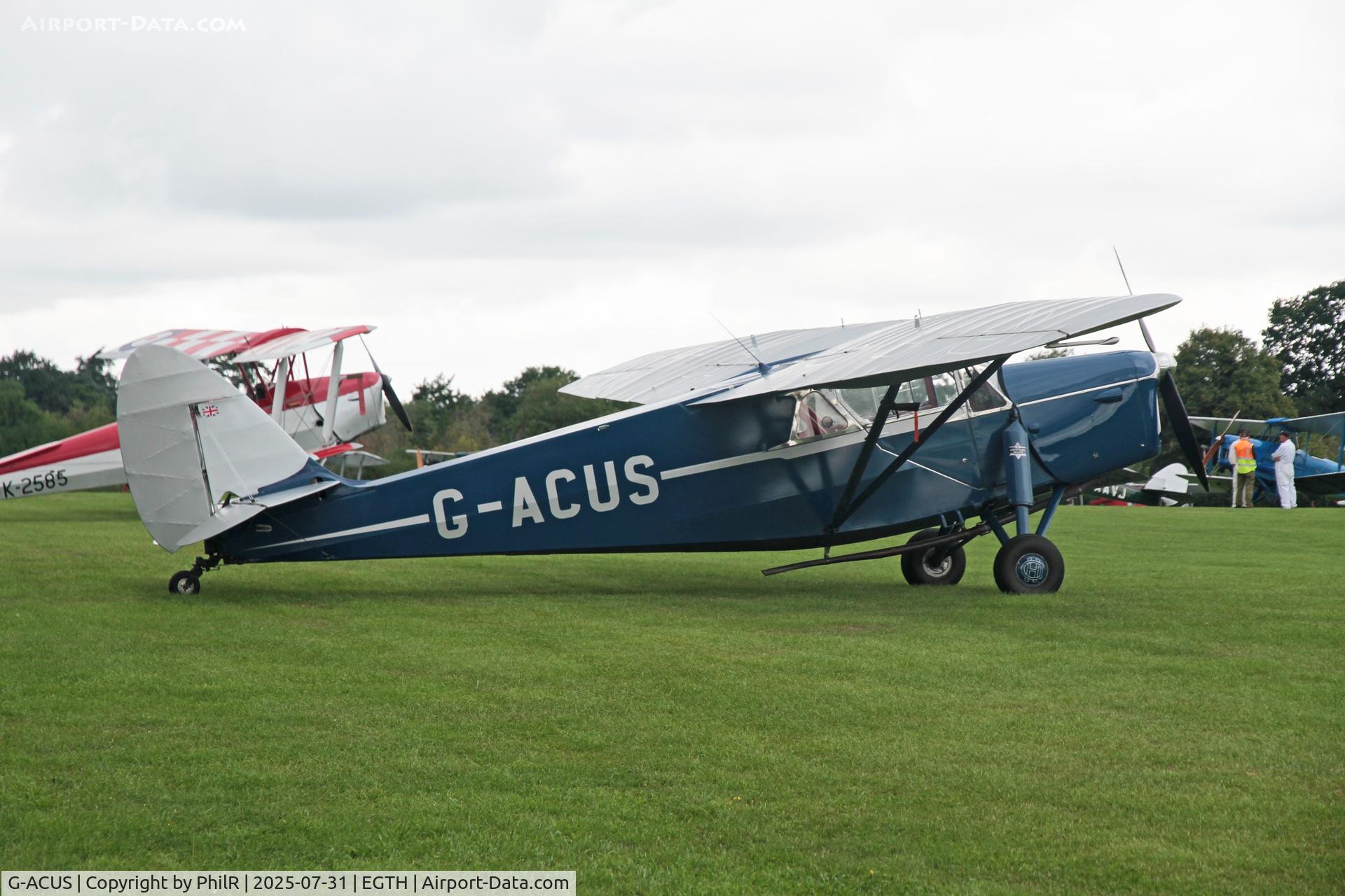 G-ACUS, 1934 De Havilland DH.85 Leopard Moth C/N 7082, G-ACUS 1934 DH85 Leopard Moth DH60 Centenary Fly In Old Warden 31.07.25 (2)