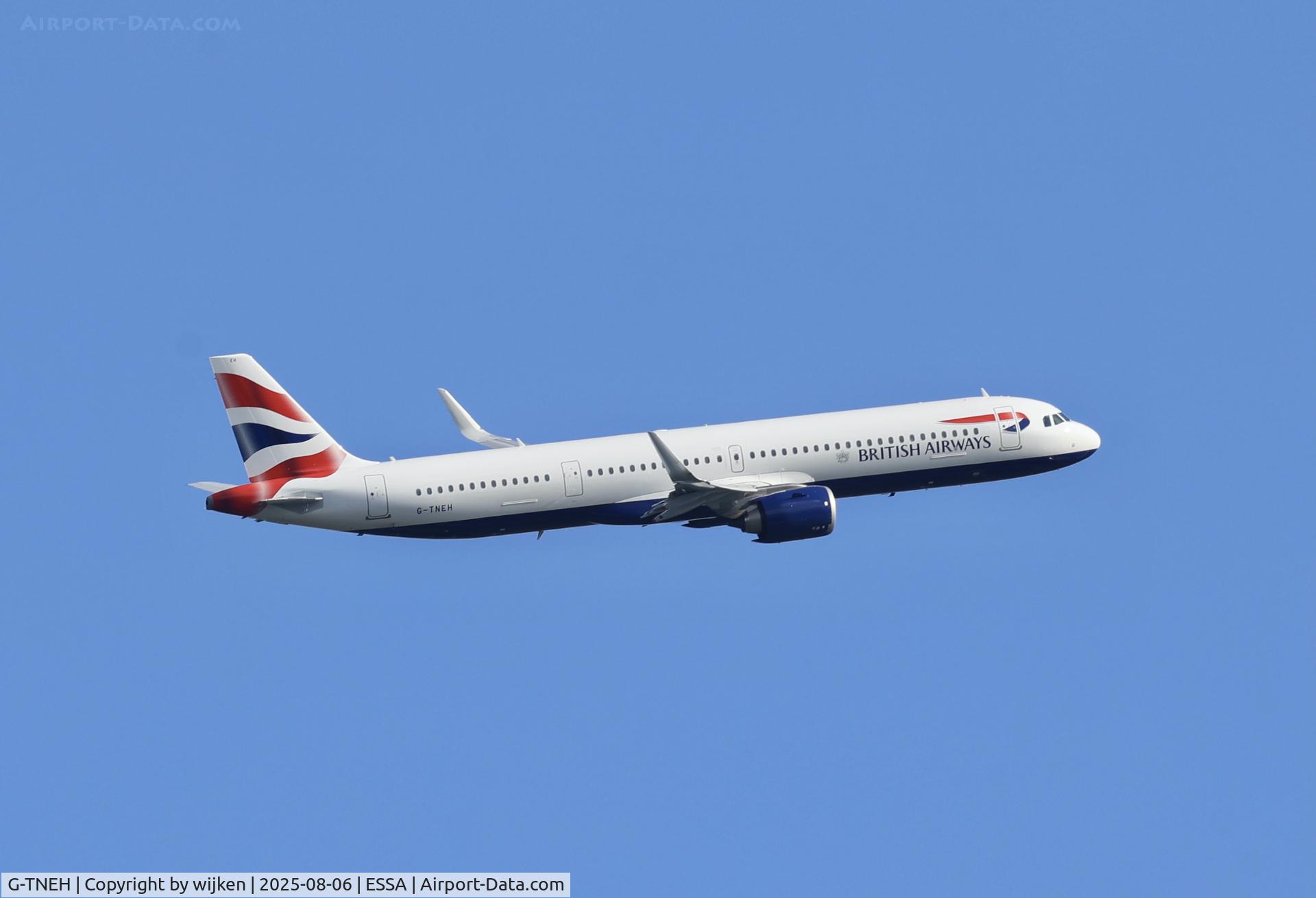G-TNEH, 2025 Airbus A321-251NX C/N 12648, Rwy 19R