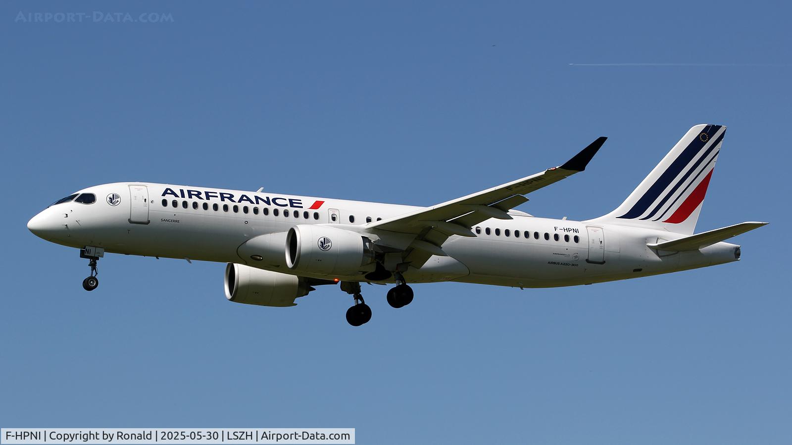 F-HPNI, 2024 Airbus Canada A220-371 C/N 55278, at zrh