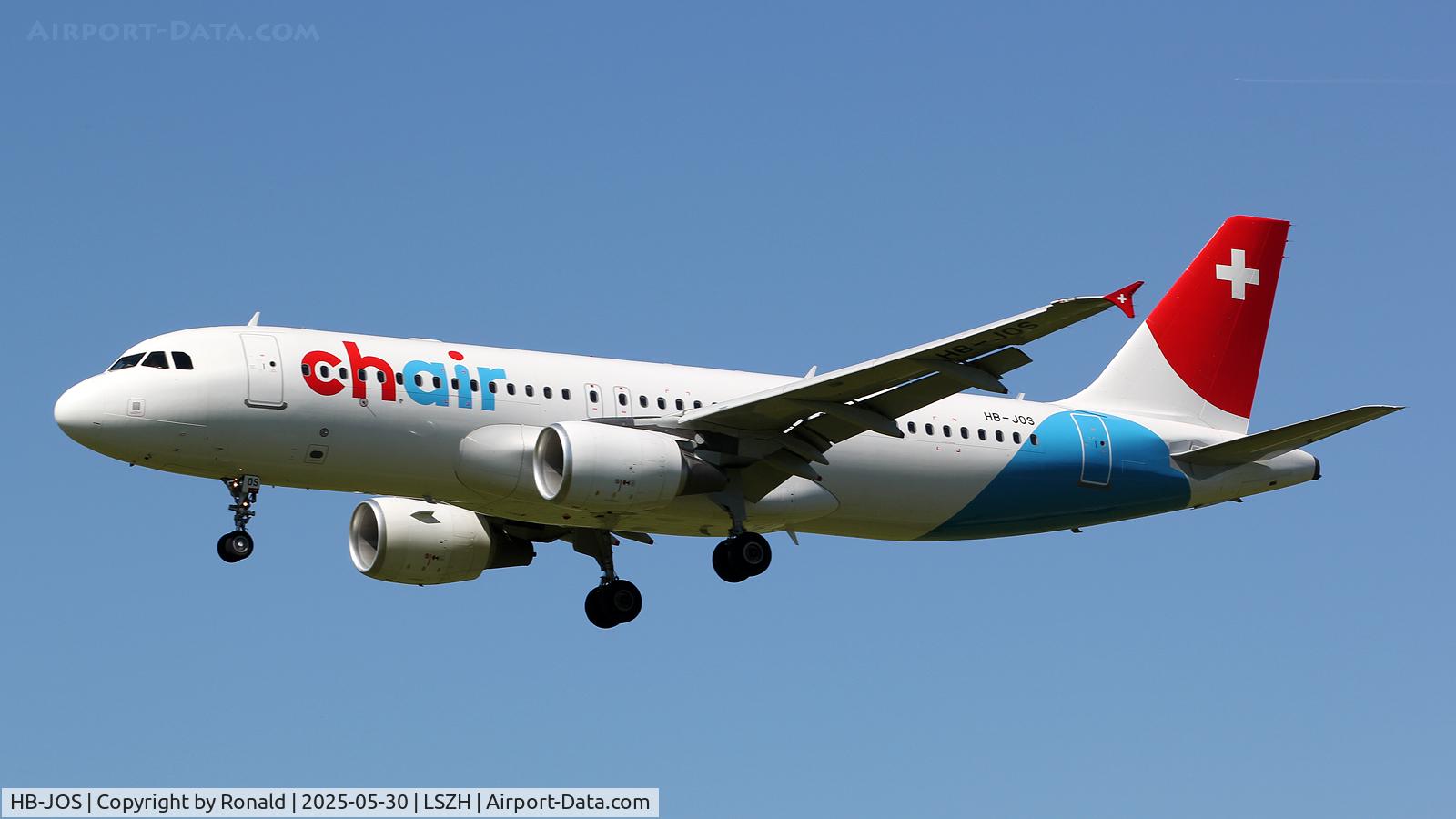 HB-JOS, 2010 Airbus A320-214 C/N 4391, at zrh