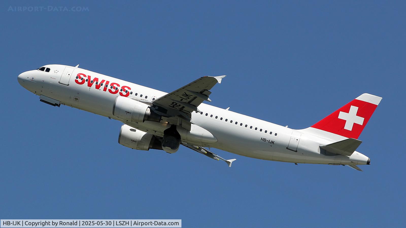 HB-IJK, 1996 Airbus A320-214 C/N 596, at zrh