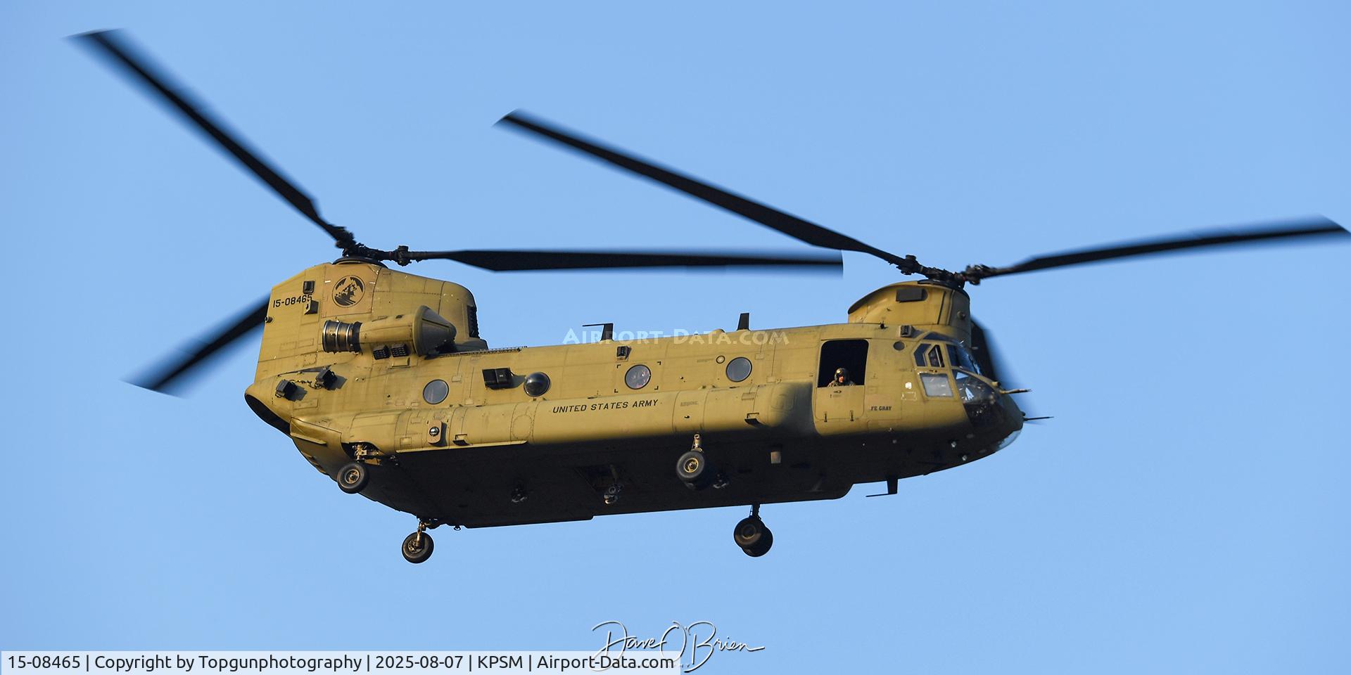 15-08465, 2016 Boeing CH-47F Chinook C/N M8465, ARMY8465 returns from a training sorite in the White Mountains of NH.