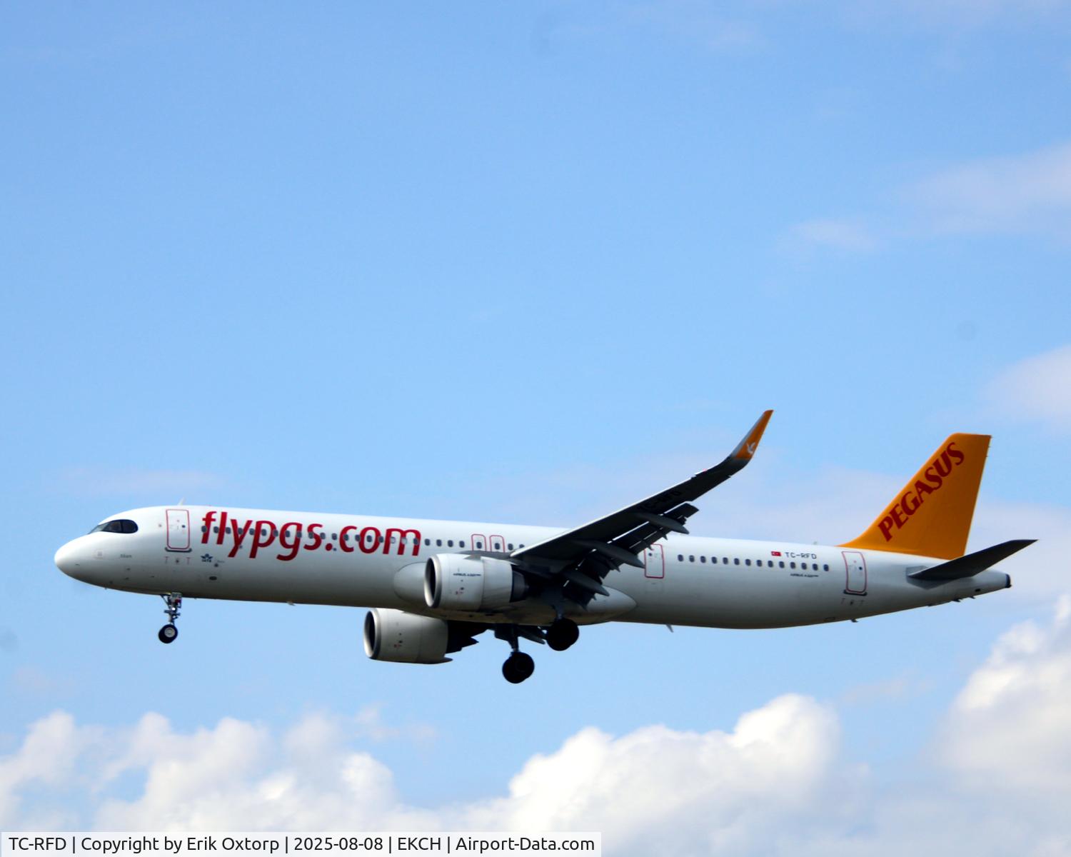 TC-RFD, 2024 Airbus A321-251NX C/N 12008, TC-RFD landing rw 22L