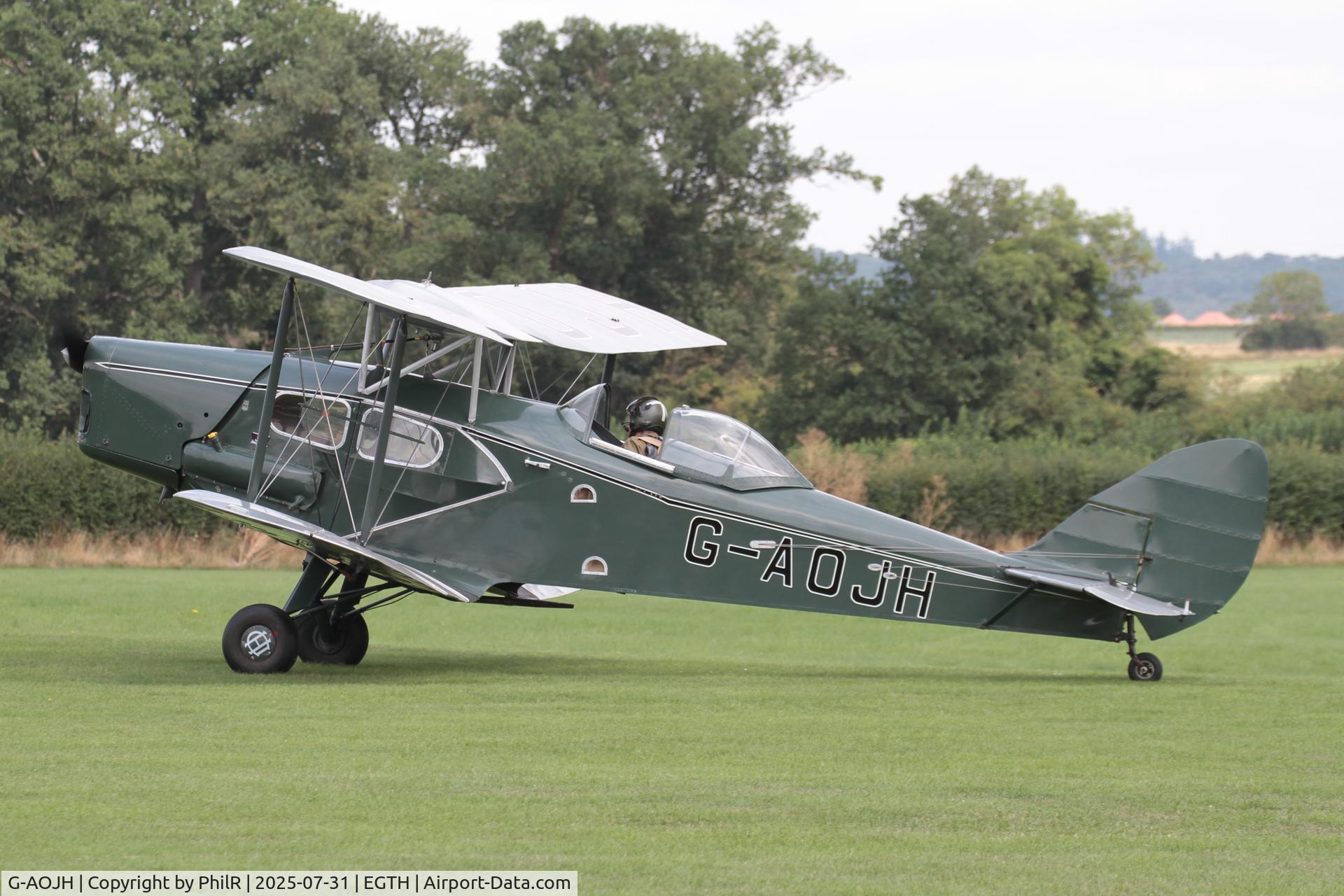 G-AOEI, 1939 De Havilland DH-82A Tiger Moth II C/N 82196/N6946, G-AOJH 1947 DH83C Fox Moth DH60 Centenary Fly In Old Warden