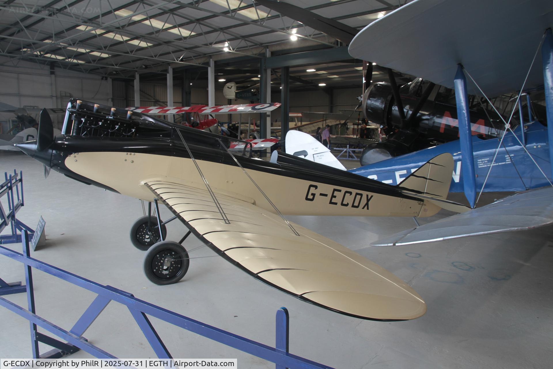 G-ECDX, 1994 De Havilland DH-71 Tiger Moth Replica C/N SP7, G-ECDX 2024 DH71 Tiger Moth Replica DH60 Centenary Fly In Old Warden 