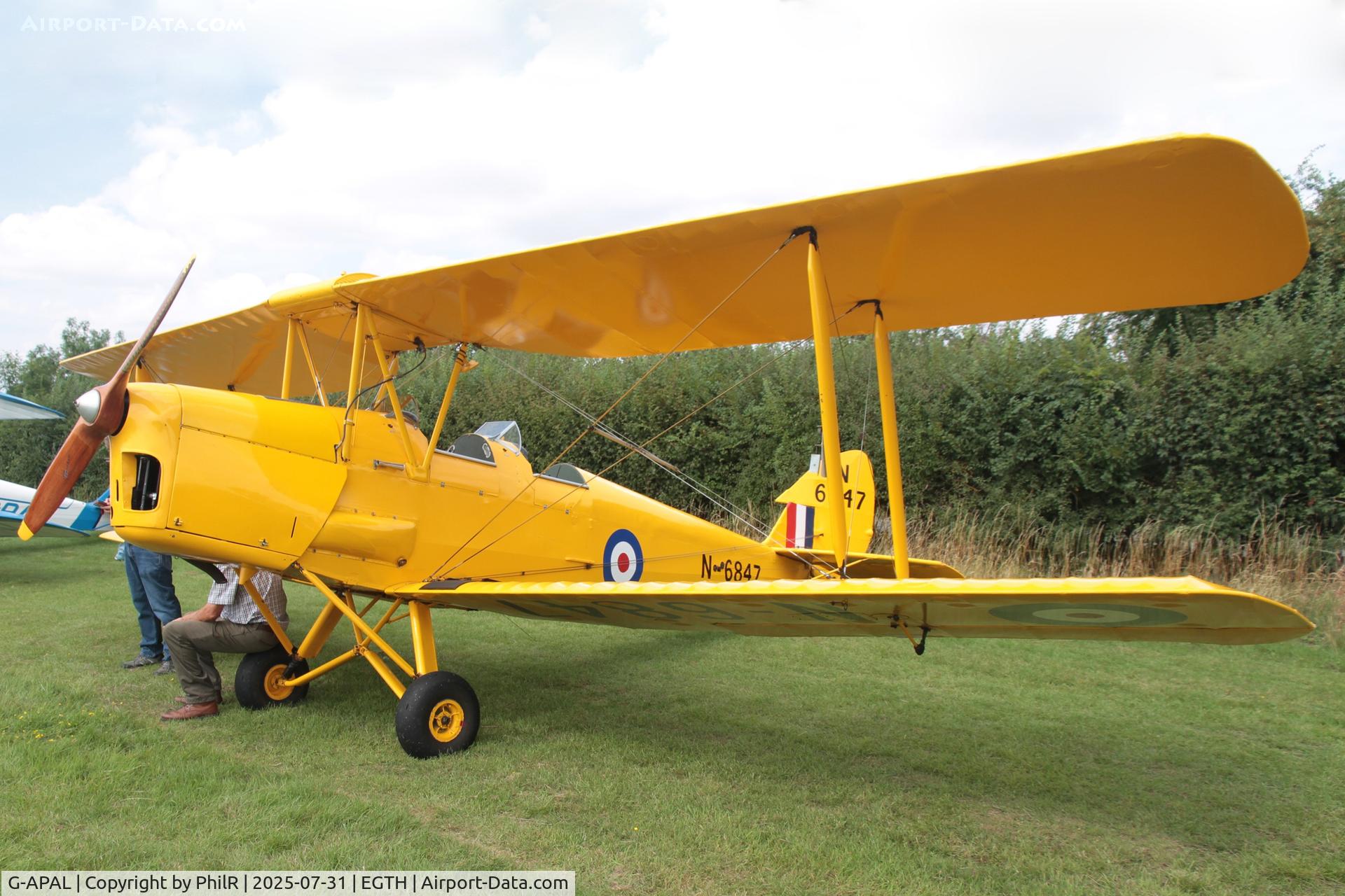 G-APAL, 1939 De Havilland DH-82A Tiger Moth II C/N 82102, N6847 (G-APAL) 1939 DH82A Tiger Moth DH60 Centenary Fly In Old Warden 