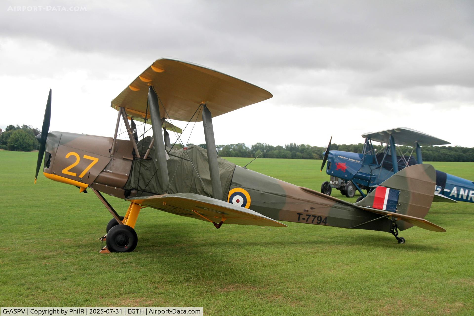 G-ASPV, 1941 De Havilland DH-82A Tiger Moth II C/N 84167, T7794 (G-ASPV) 1941 DH82A Tiger Moth DH60 Centenary Fly In Old Warden